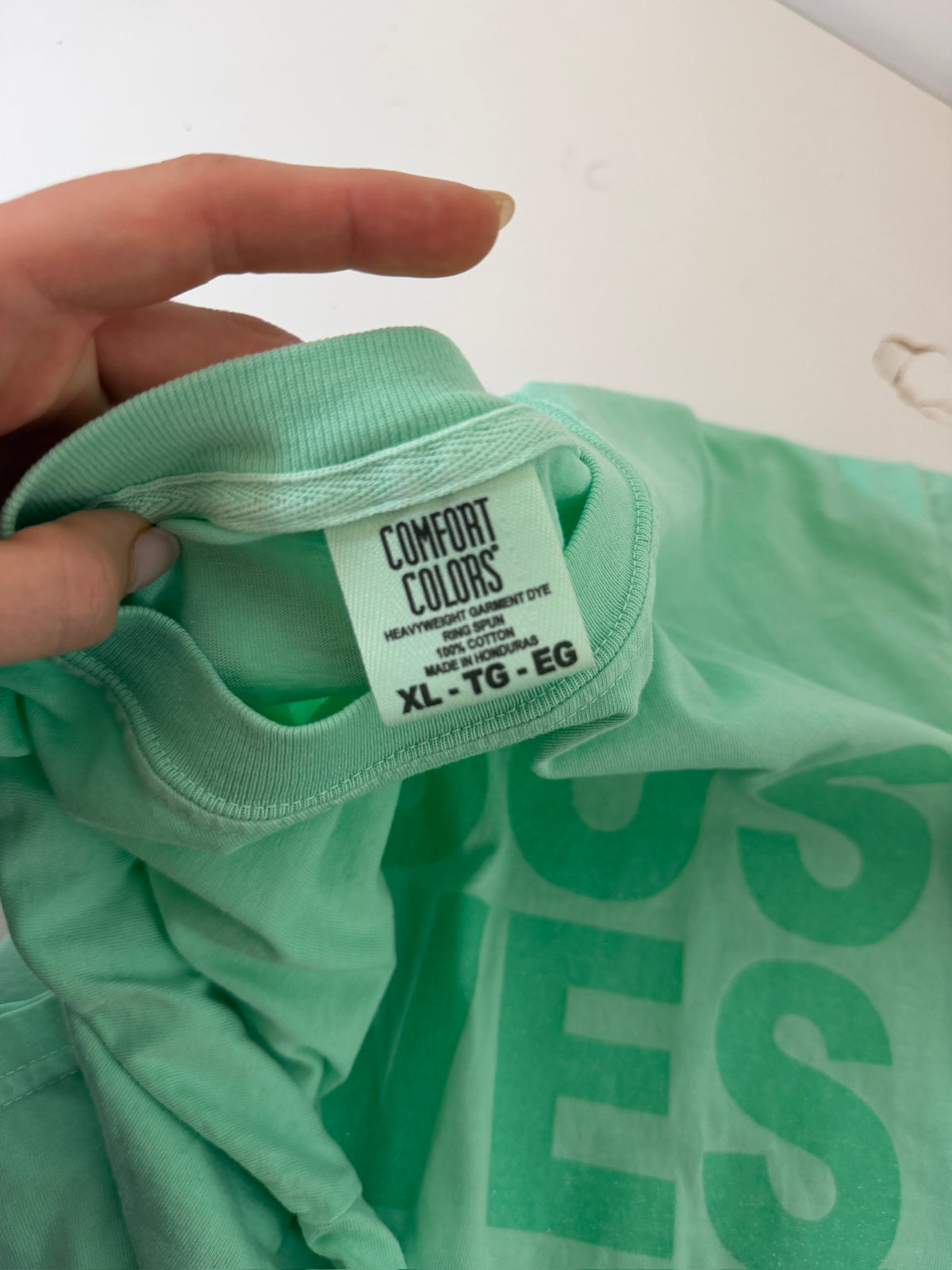 OOPS! Teal JLY Glitter Comfort Colors Tee - XL