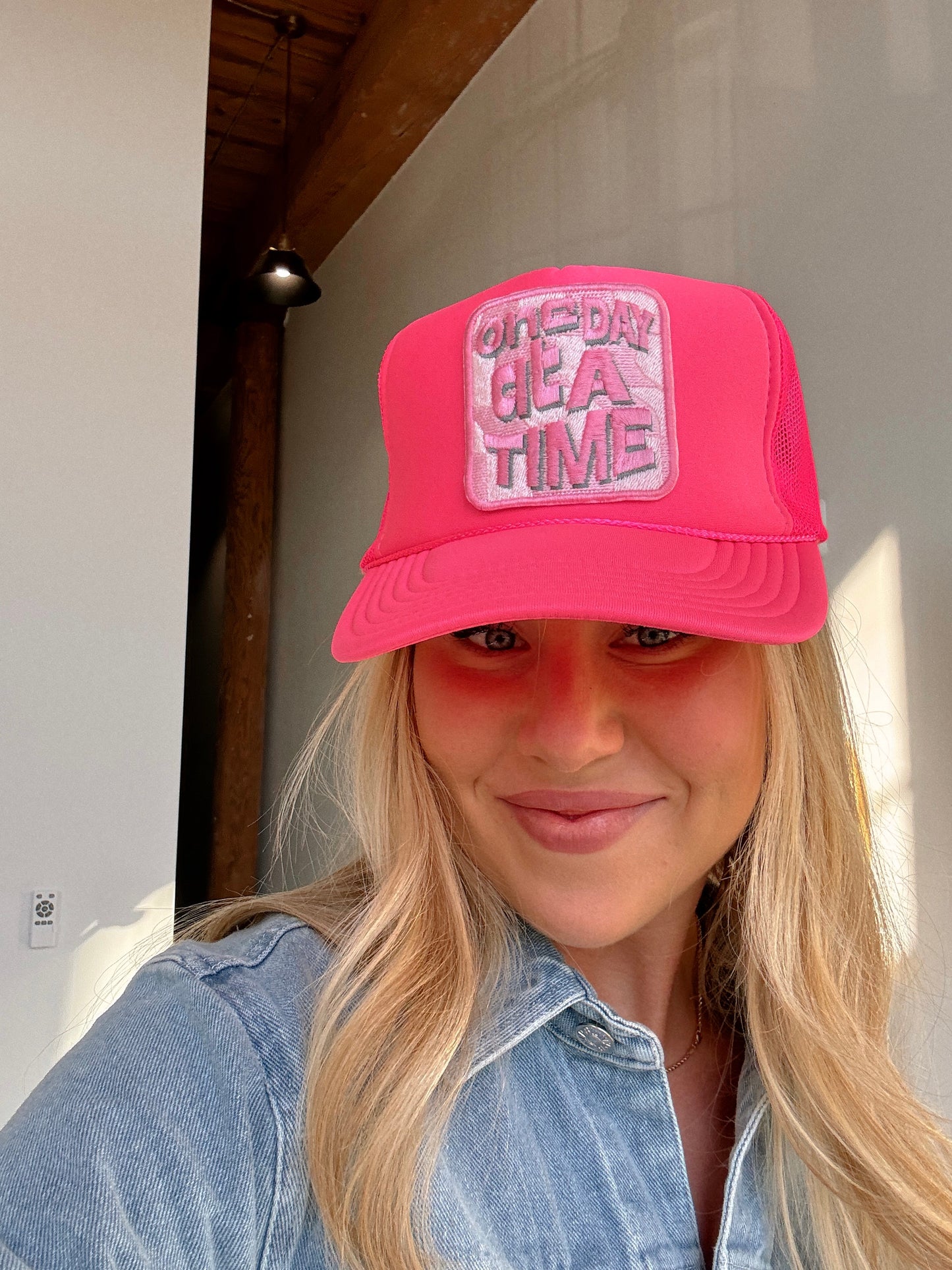 One Day At A Time Patch Trucker Hat