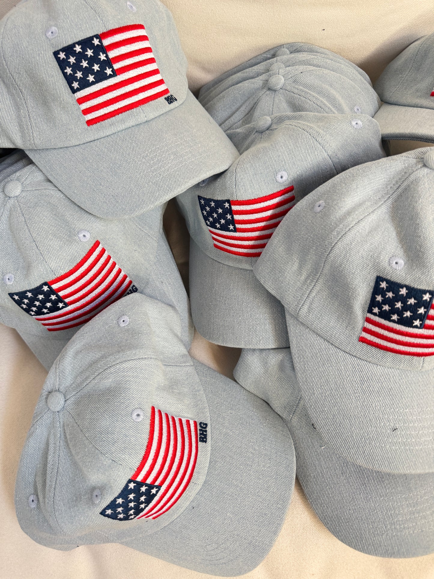 Classic American Denim Vintage Flag Cap