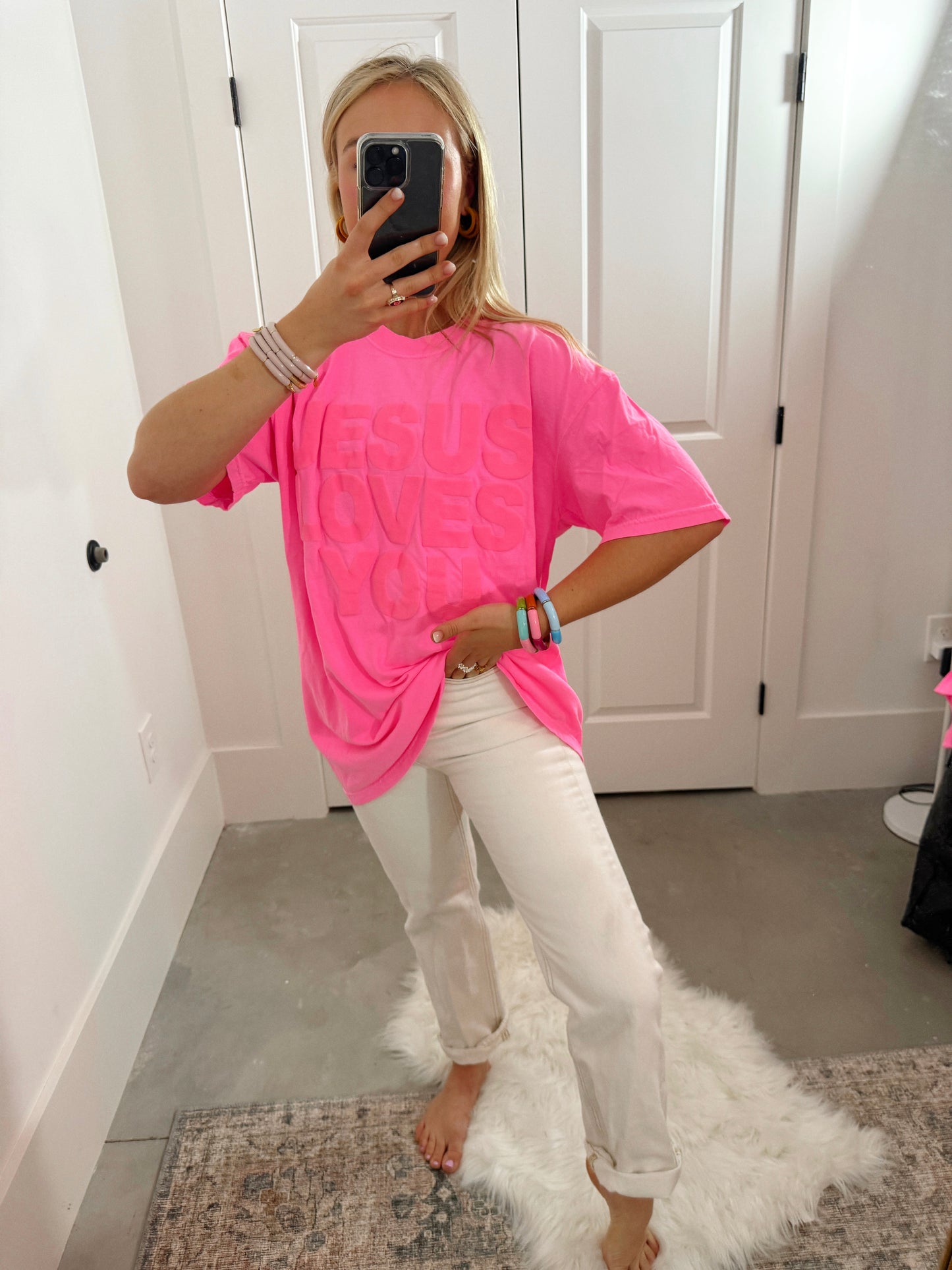 JLY Comfort Colors Tee - Neon Pink