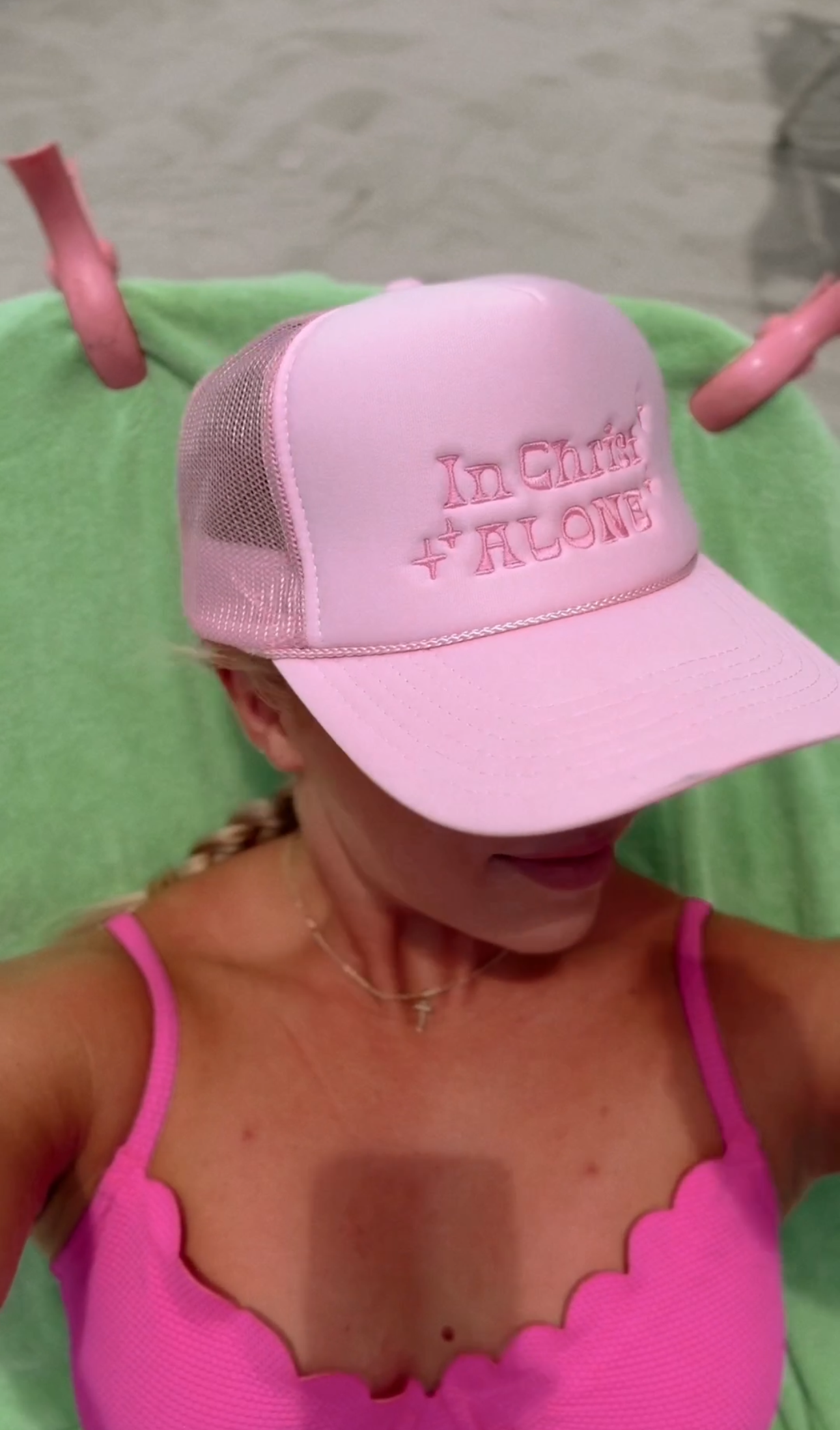 In Christ Alone Embroidered Trucker Hat