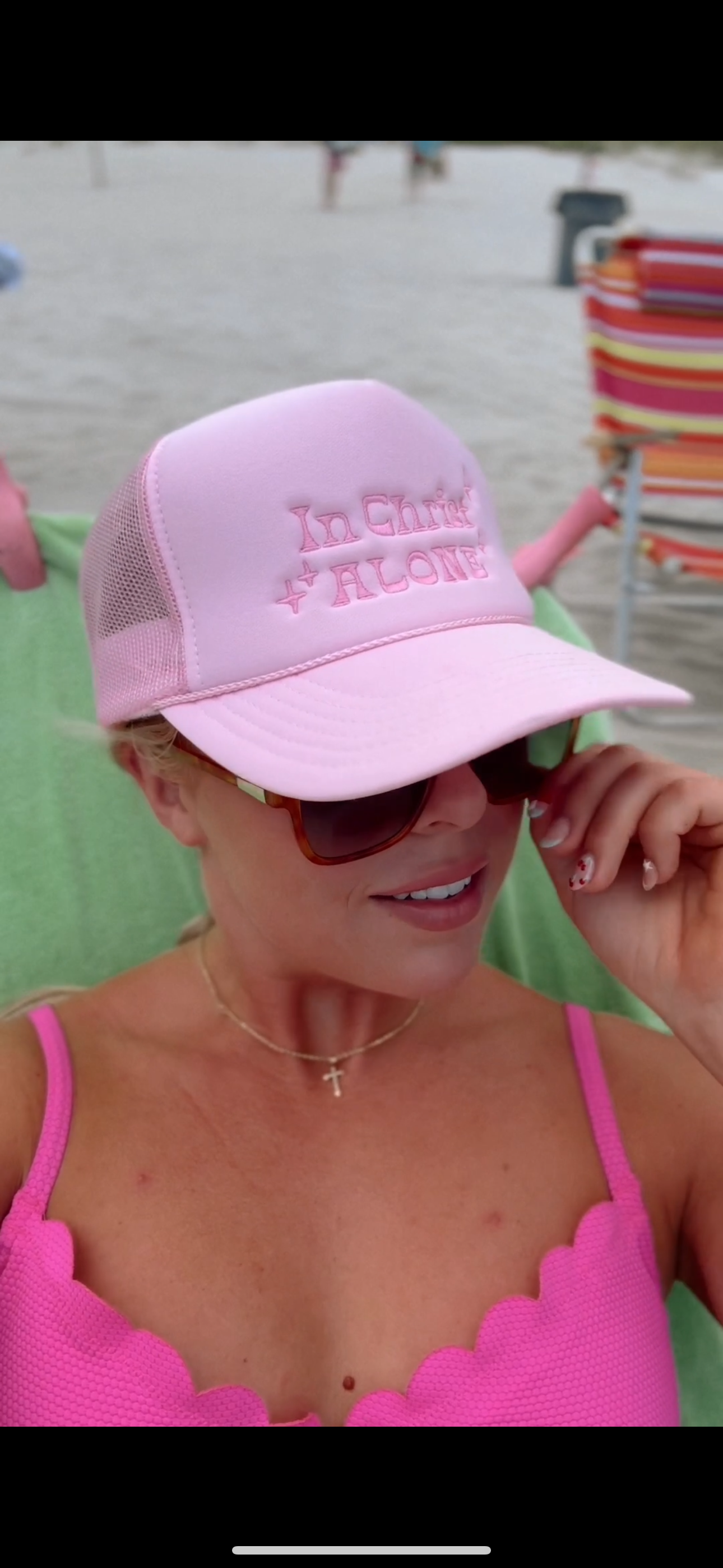 In Christ Alone Embroidered Trucker Hat
