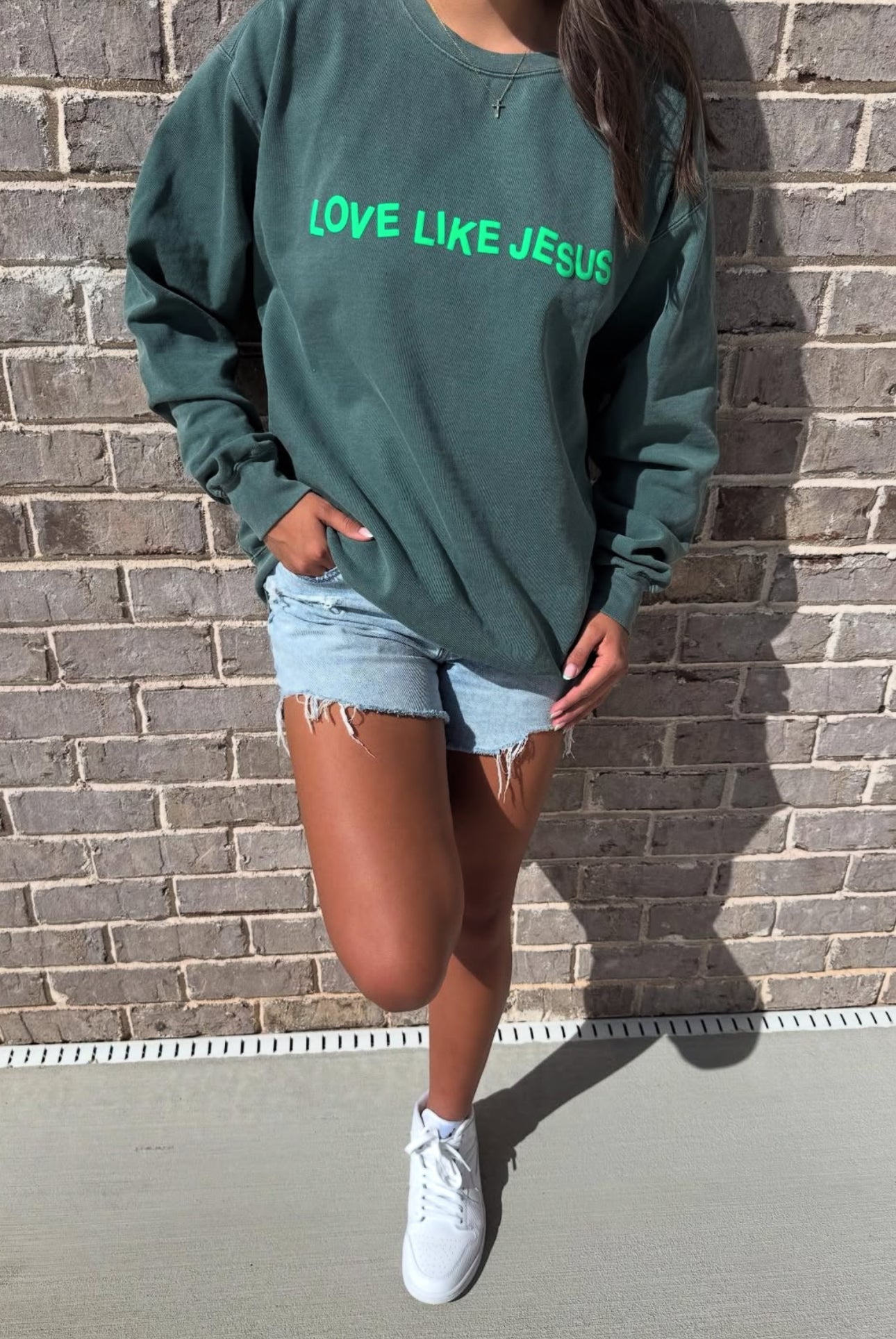 Love Like Jesus Pullover - Forest Green