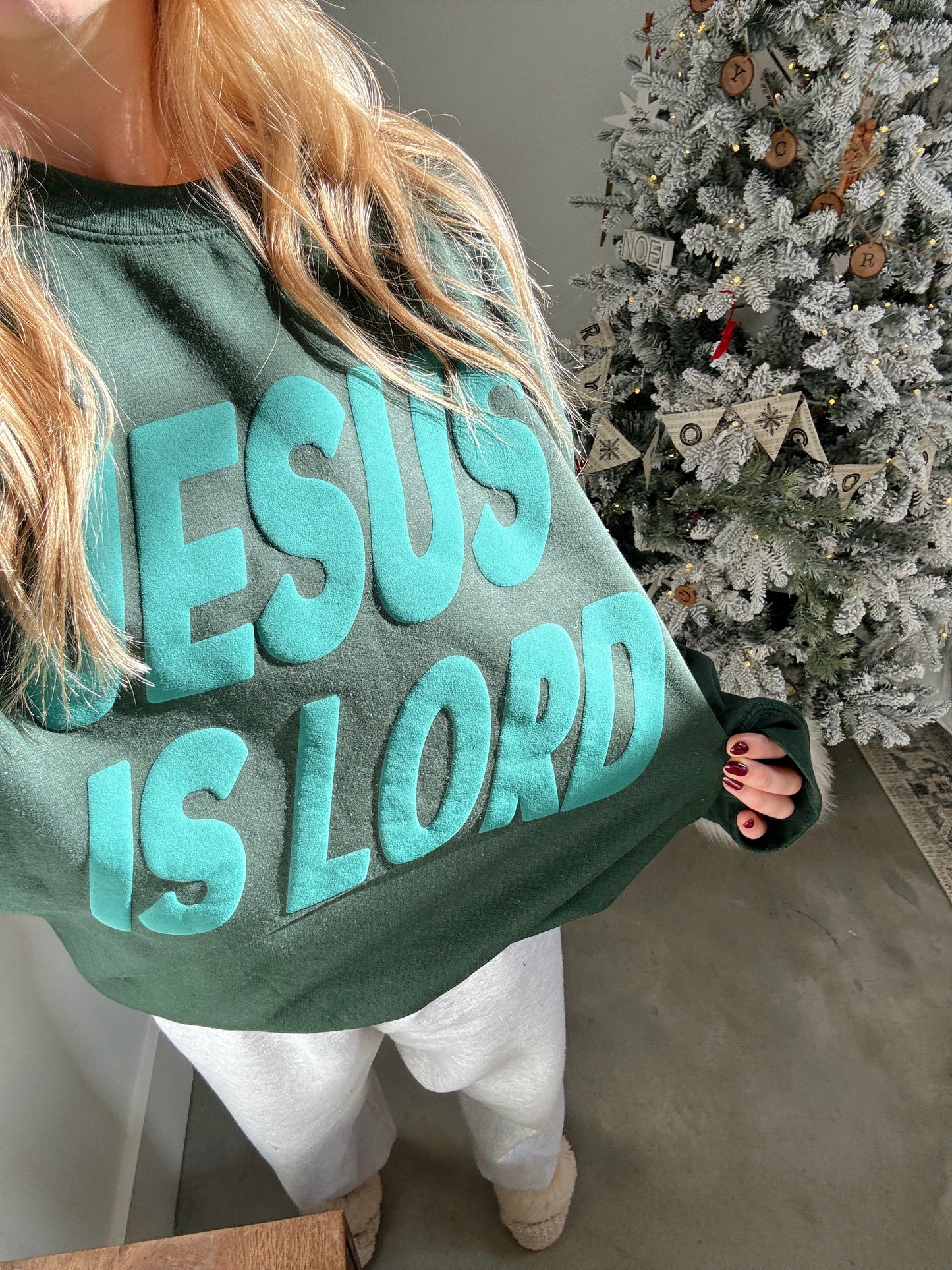 Forest Green Jesus Is Lord Pullover