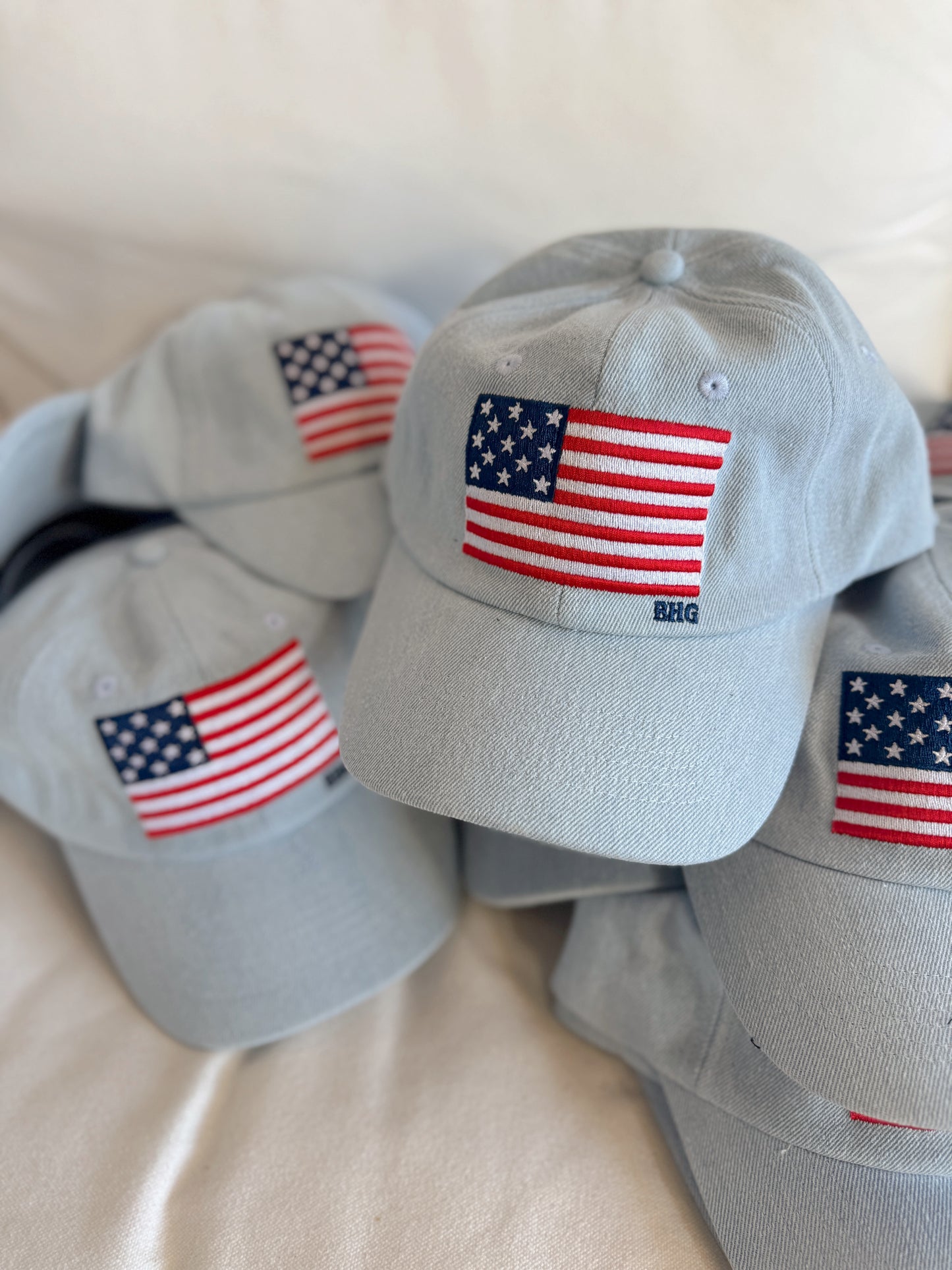 PREORDER - The “Classic American” Denim Vintage Flag Cap