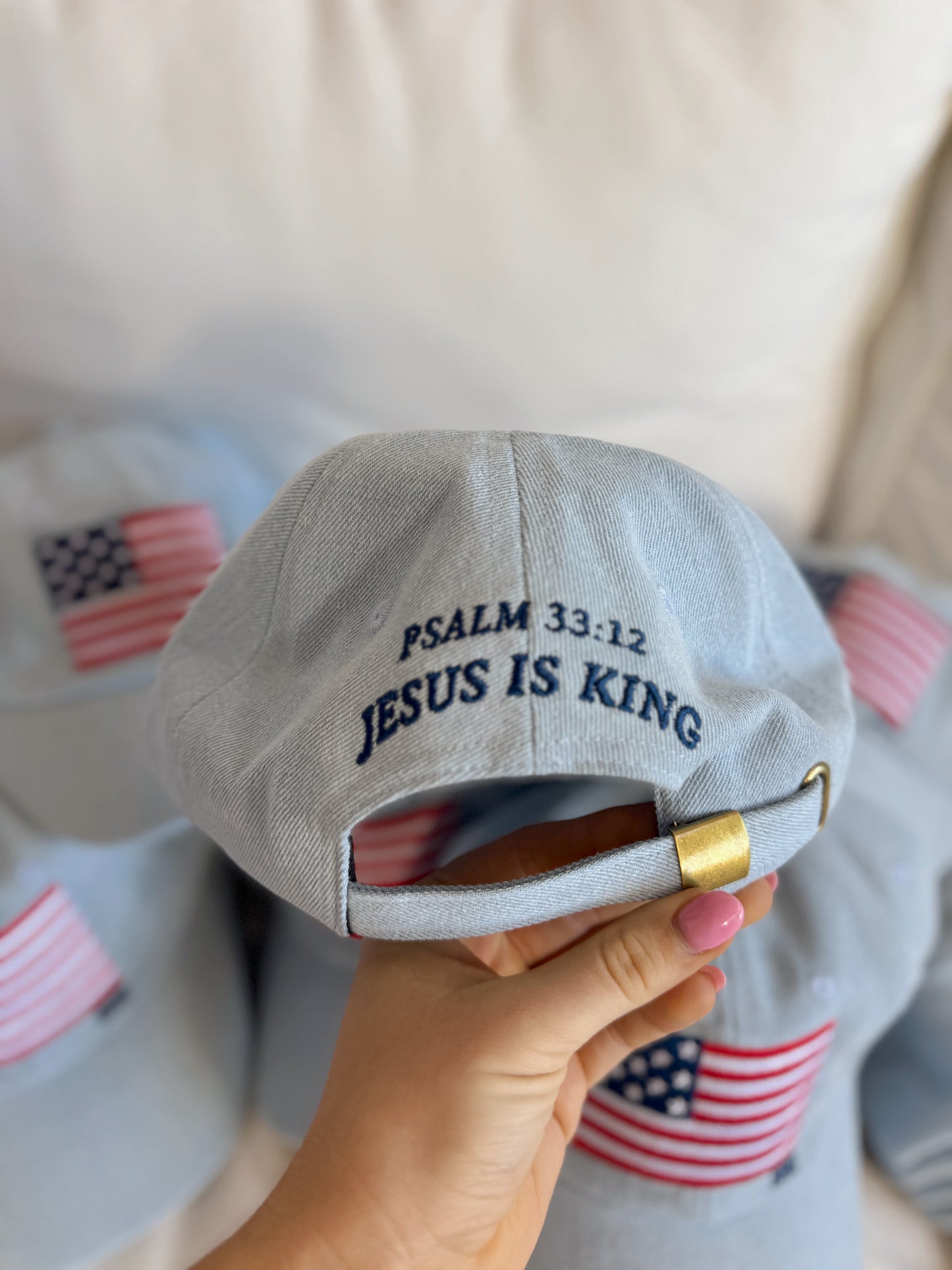 PREORDER - The “Classic American” Denim Vintage Flag Cap