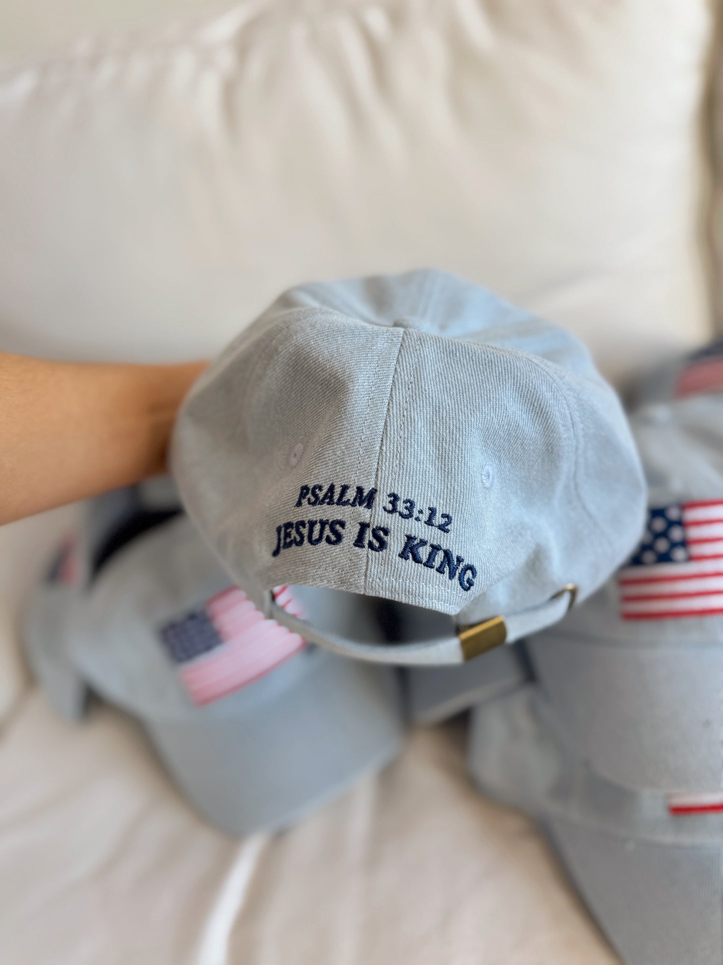 PREORDER - The “Classic American” Denim Vintage Flag Cap