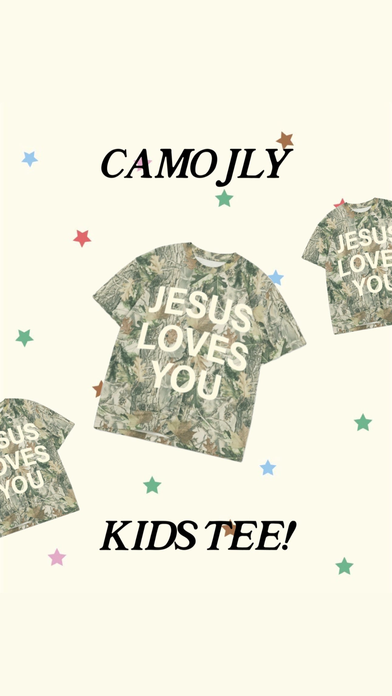 PREORDER Kids Vintage Camo Cotton Collective JLY Tee