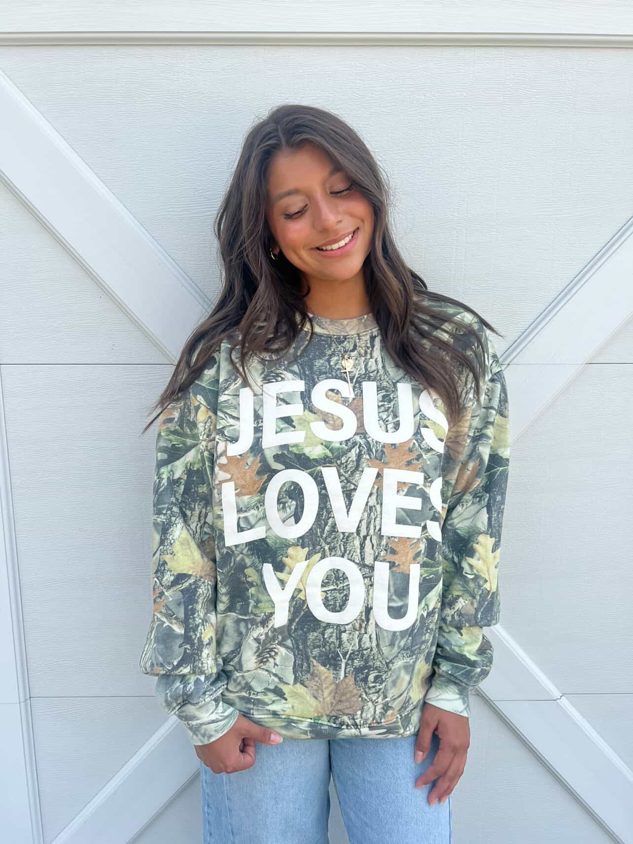Vintage Camo JLY Cotton Collective Crewneck