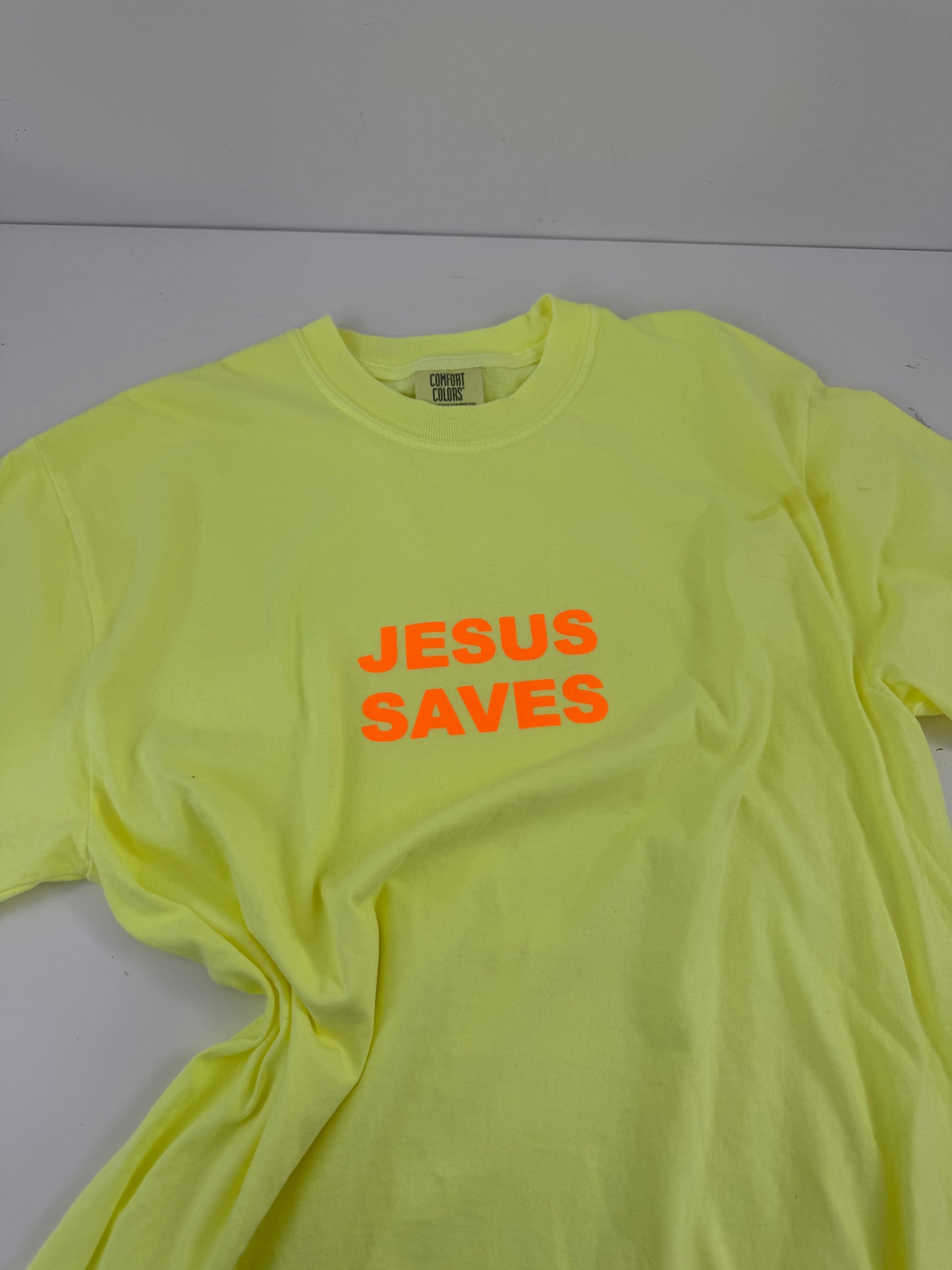 OOPS! Jesus Saves Neon Tee - M