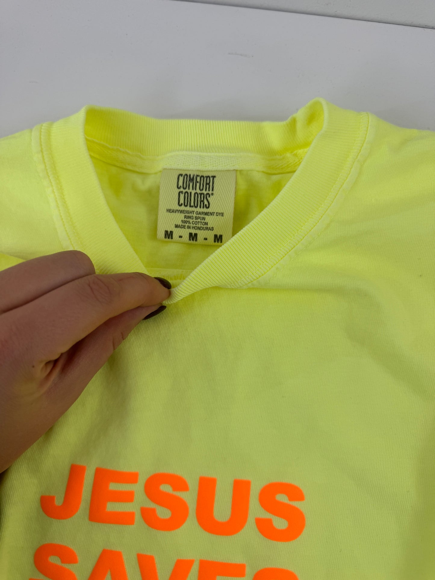 OOPS! Jesus Saves Neon Tee - M