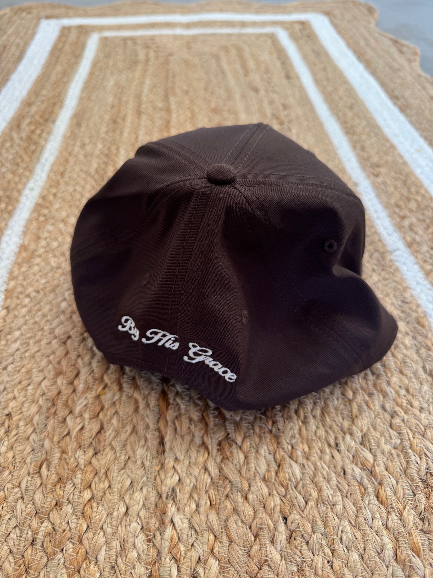 Loves Jesus & America Too Vintage Trucker Hat - Brown/Ivory