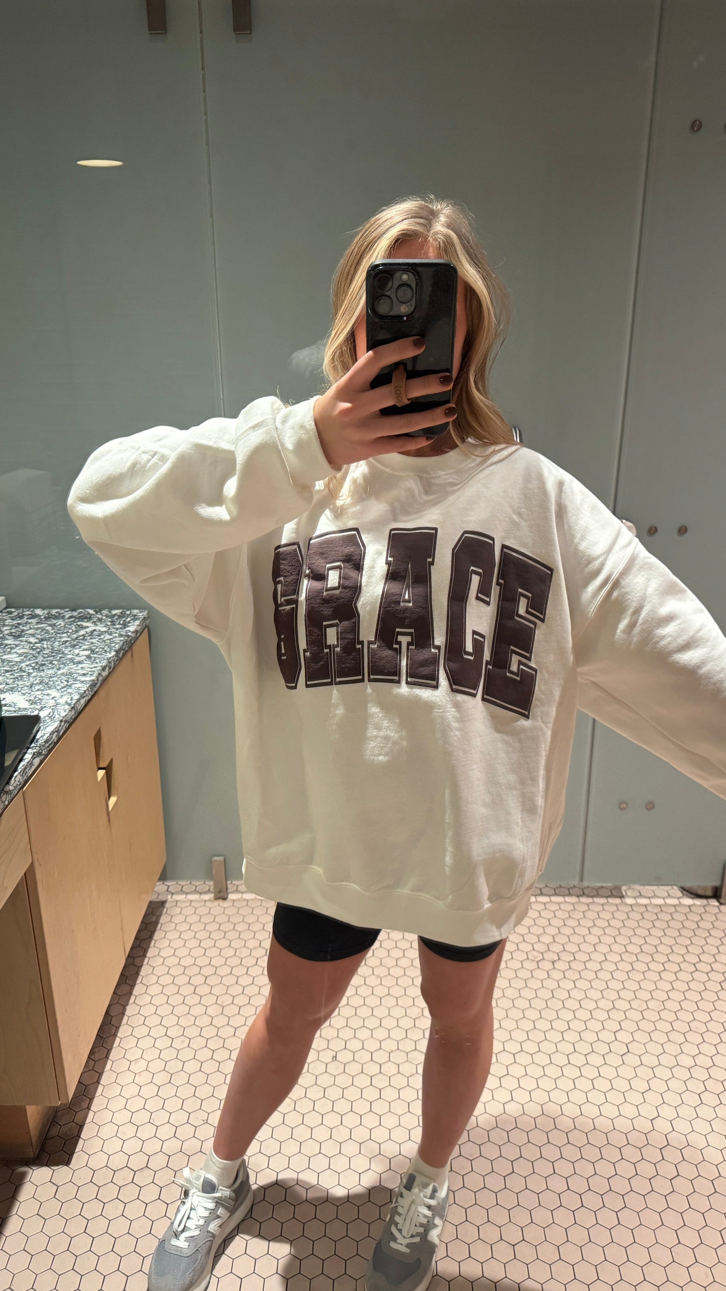 GRACE Oversized Print Pullover - Chocolate Brown