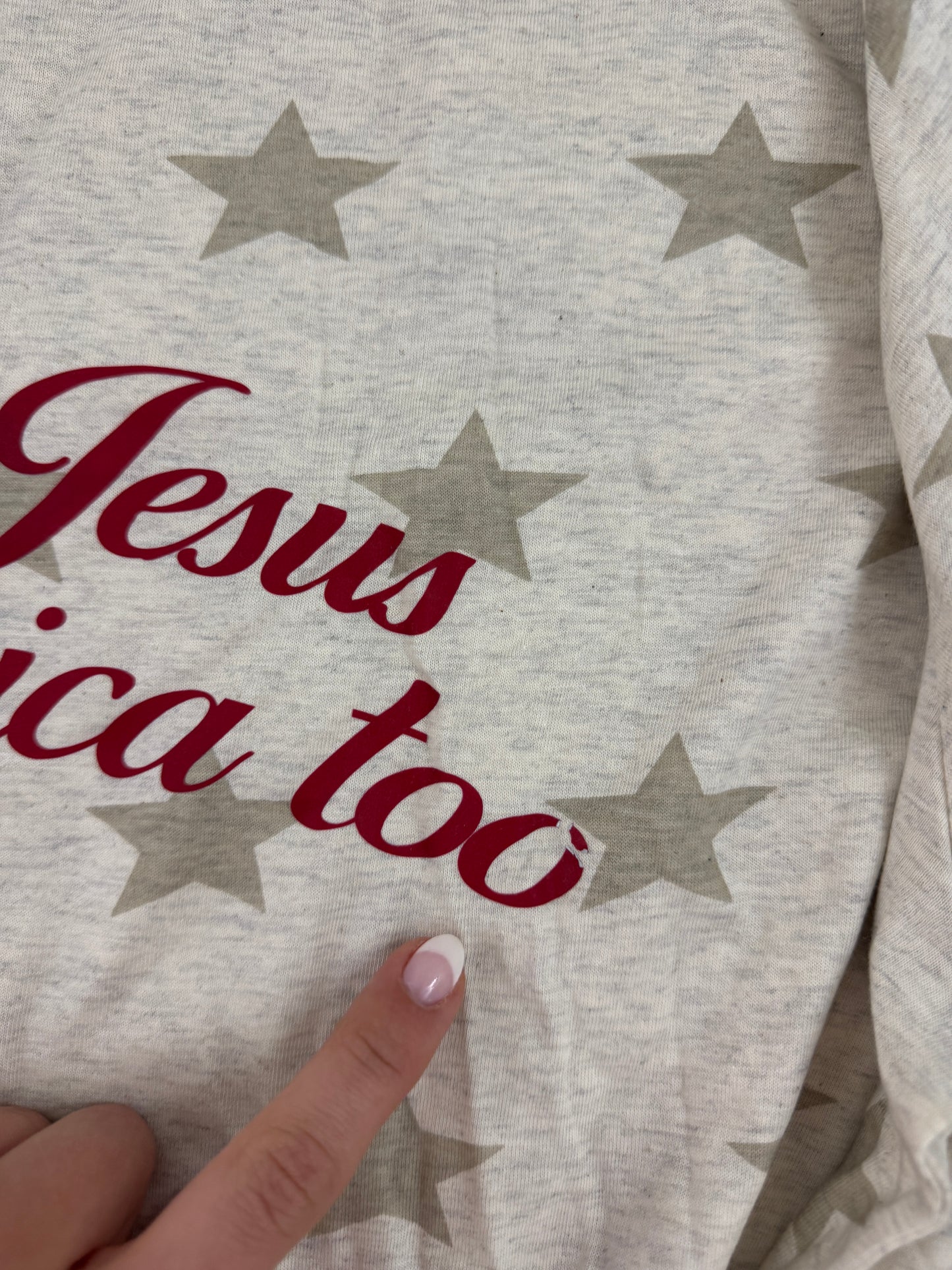 OOPS! Loves Jesus & America Too Tee - XL