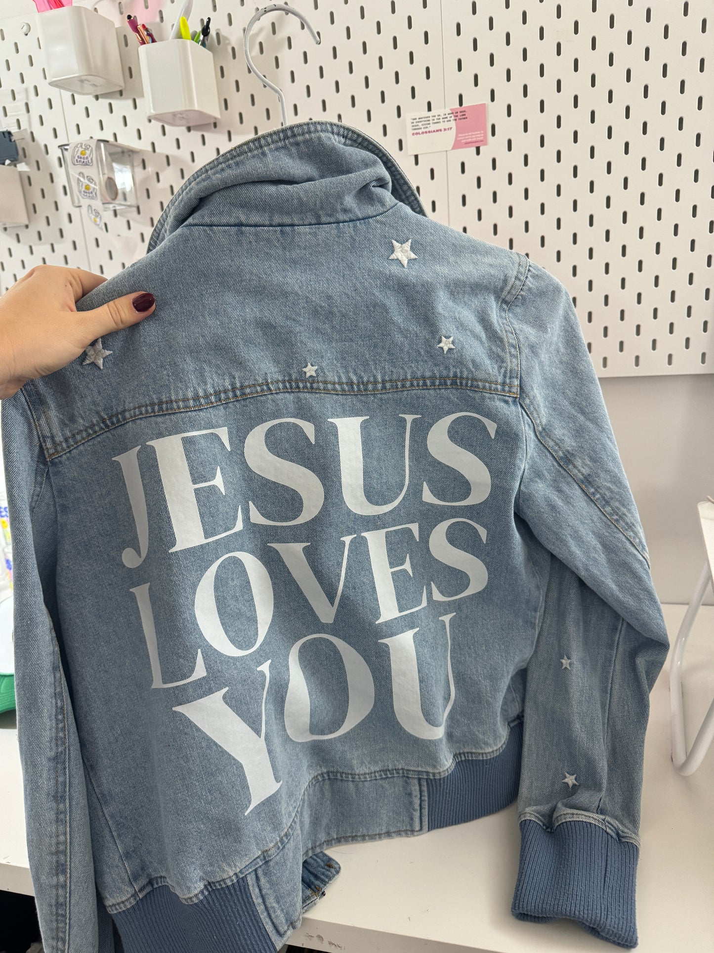 Lucky Brand Denim Embroidered Jacket - M