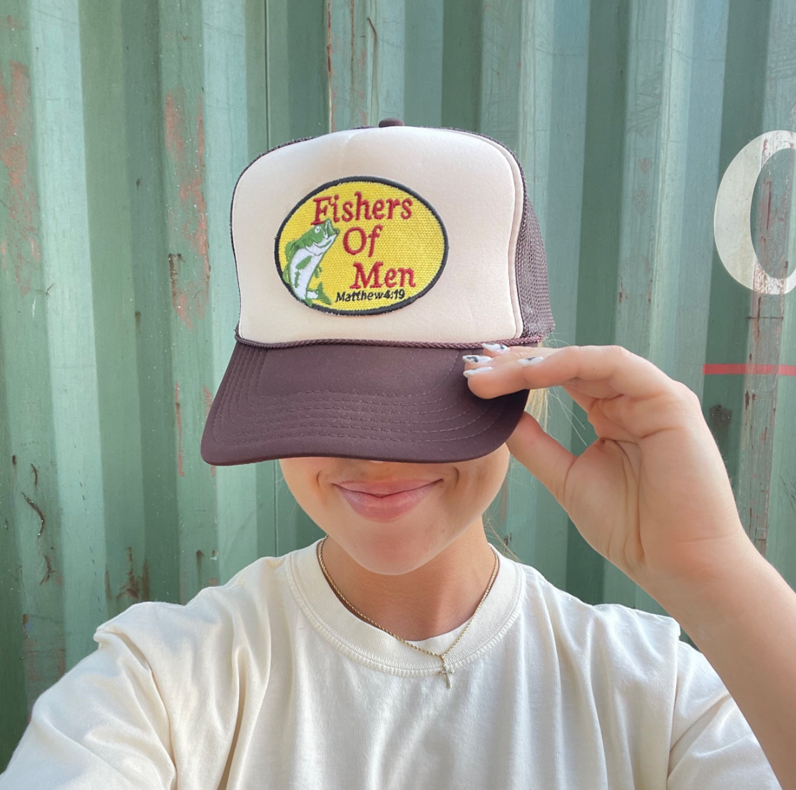 Fishers of Men Patch Trucker Hat - OG Brown