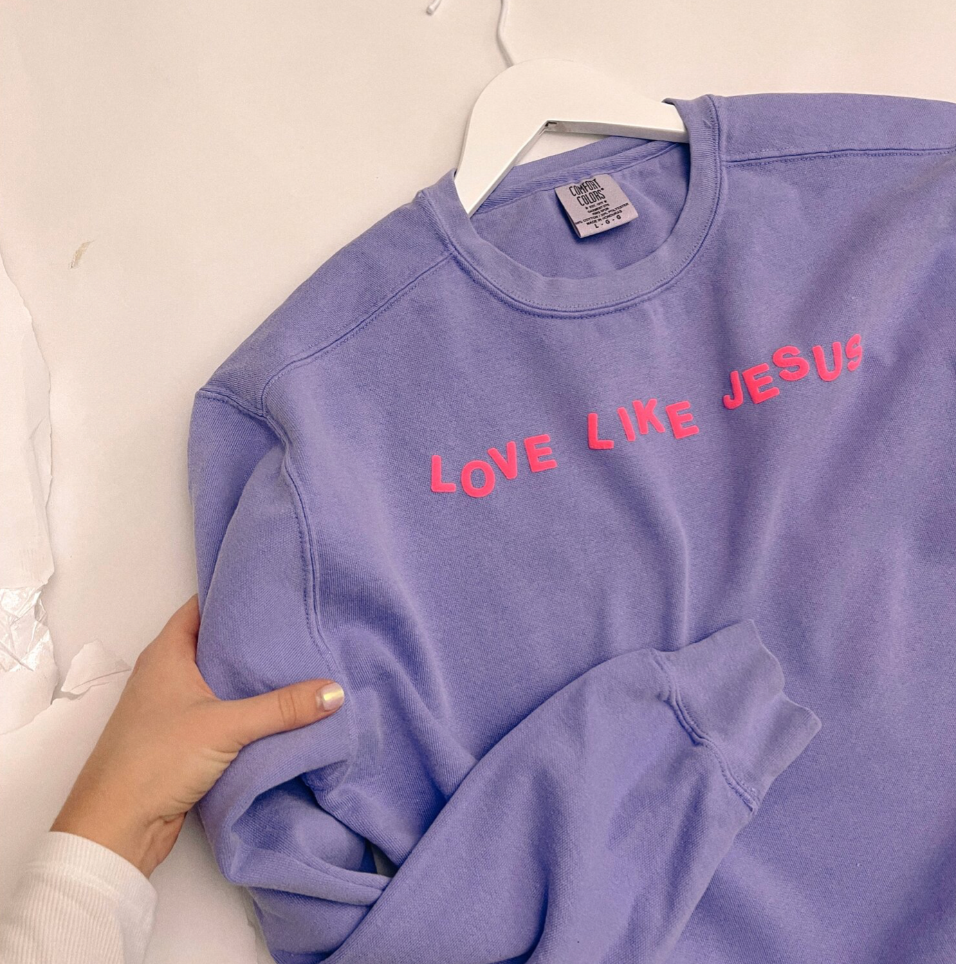 Love Like Jesus Comfort Colors Pullover - Valentine's Edition