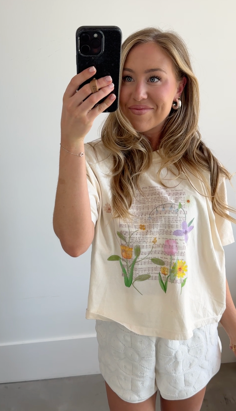 The Old Rugged Cross Hymn Women's Boxy Tee