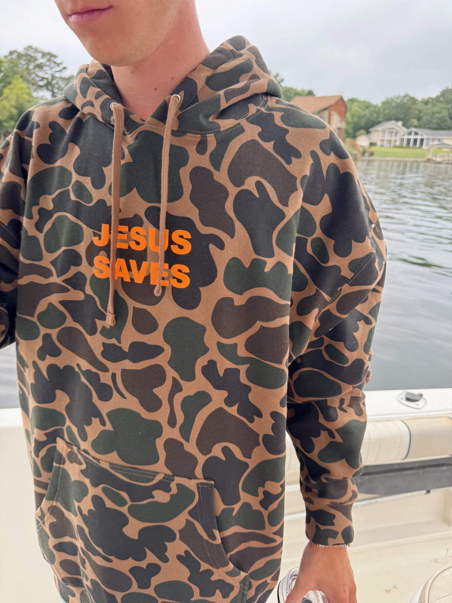 Jesus Saves Duck Camo Hoodie