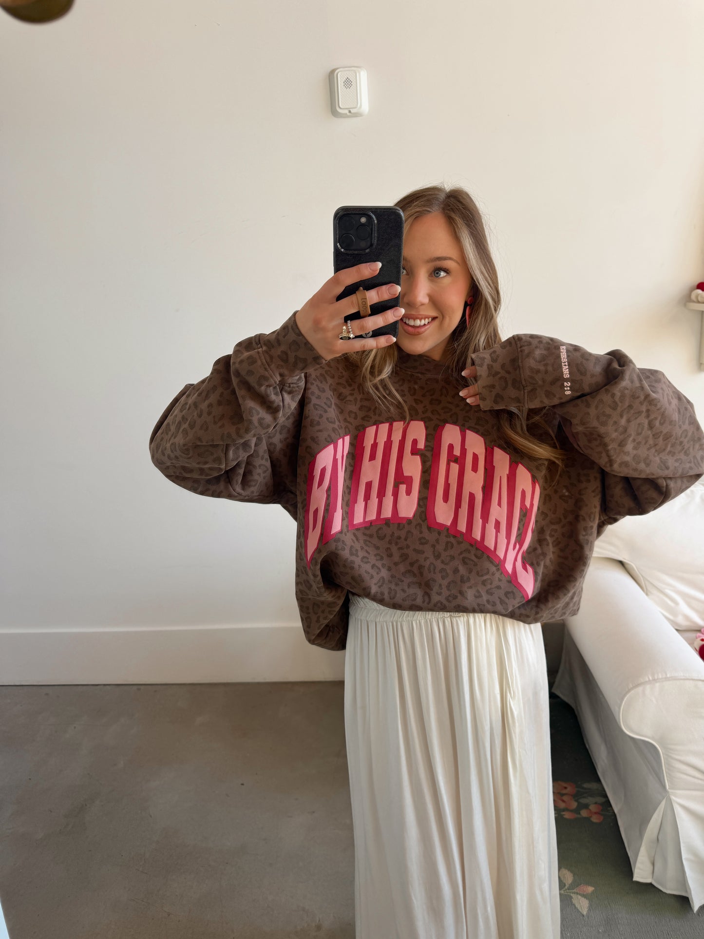 Leopard & Pink BHG Cotton Collective Crewneck