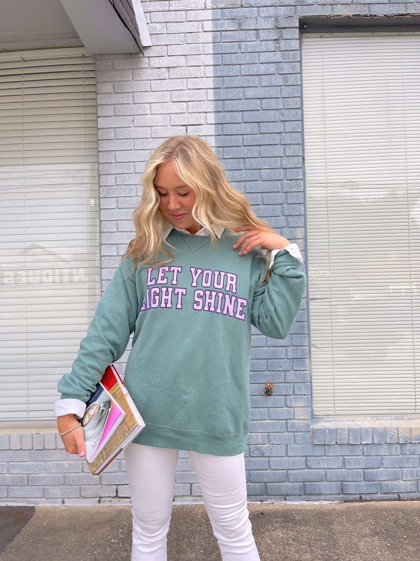 Matthew 5:16 Let Your Light Shine Crewneck
