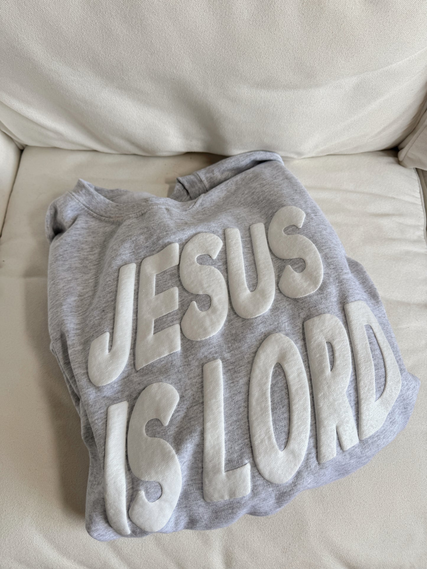 Light Gray Jesus Is Lord Pullover
