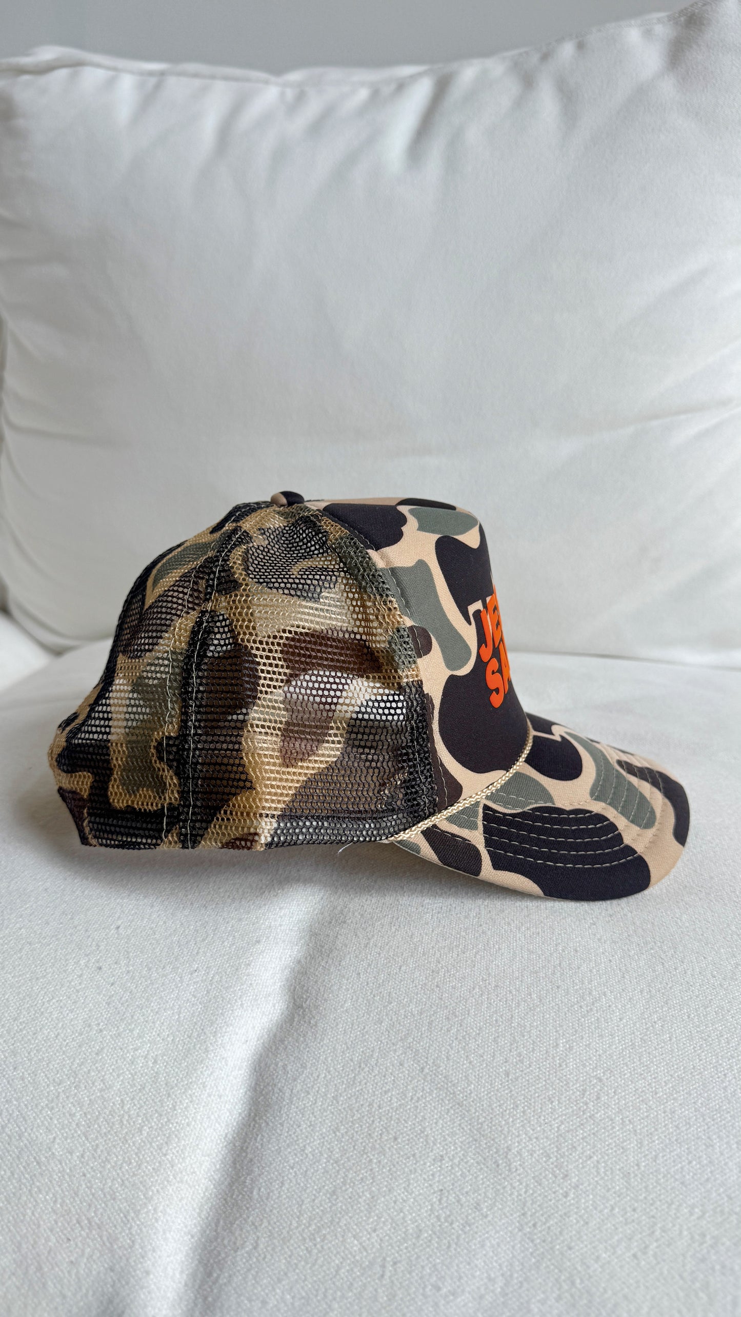 Jesus Saves Duck Camo Trucker Hat