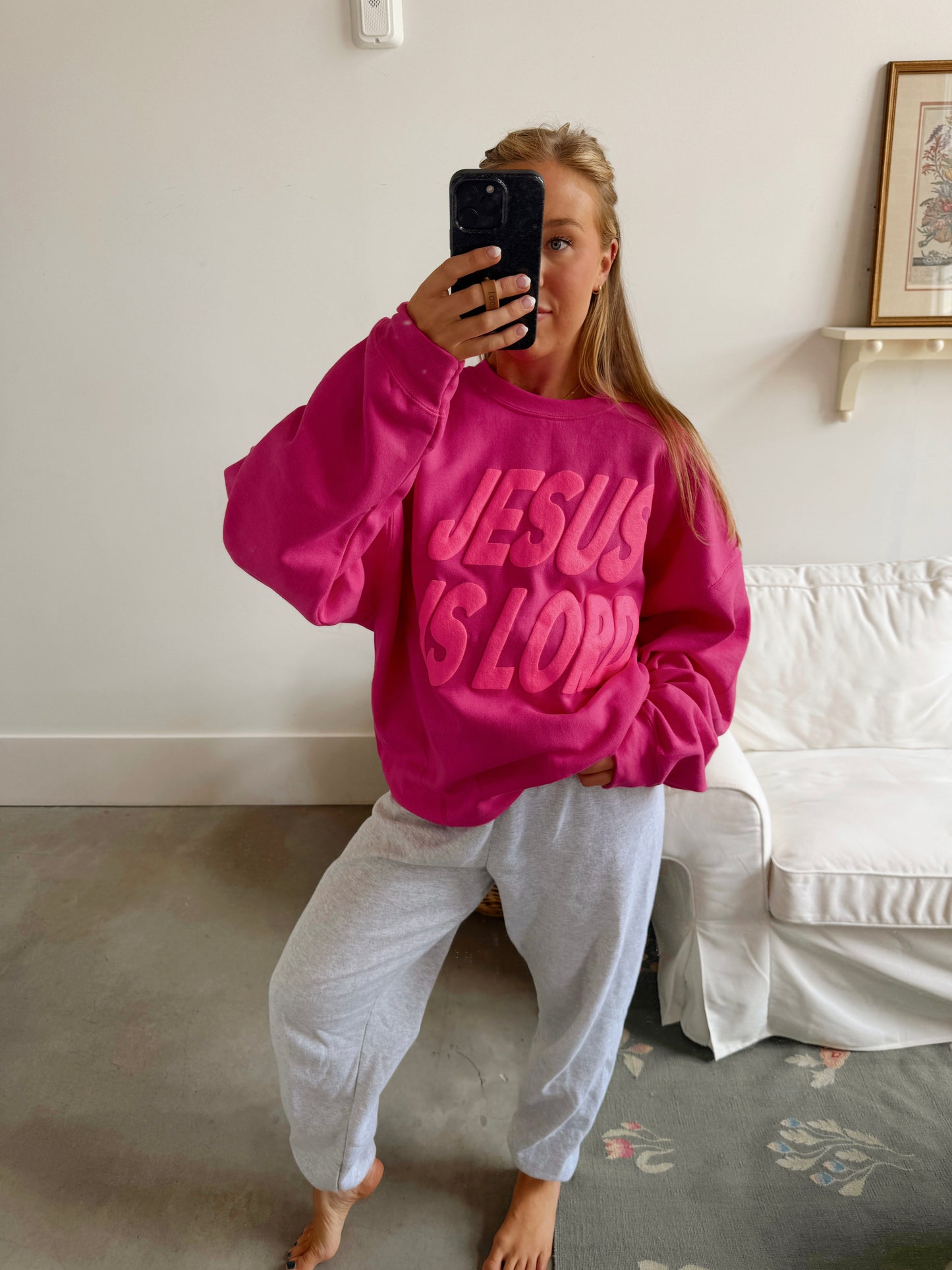 Magenta Jesus Is Lord Pullover