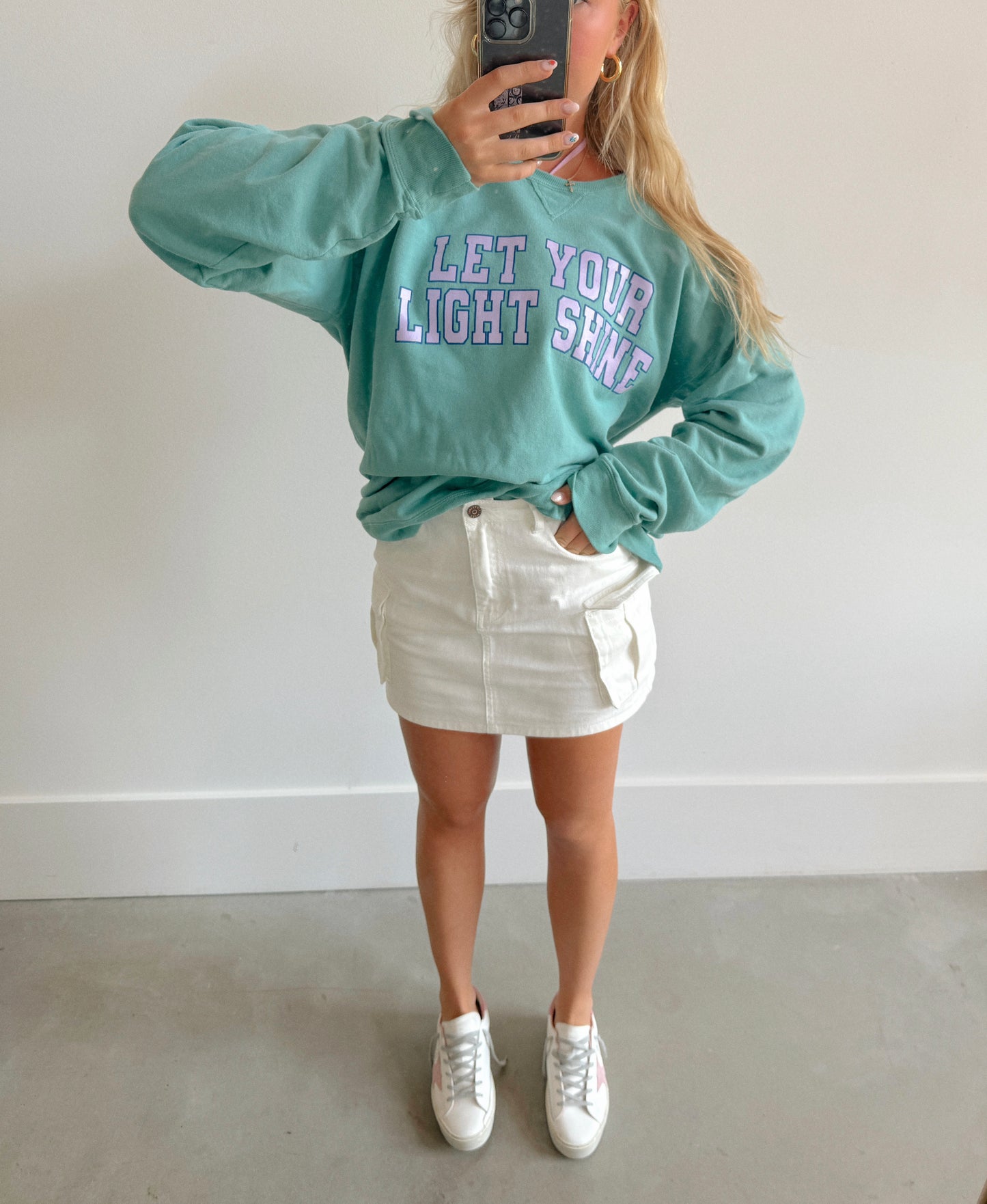 Matthew 5:16 Let Your Light Shine Crewneck