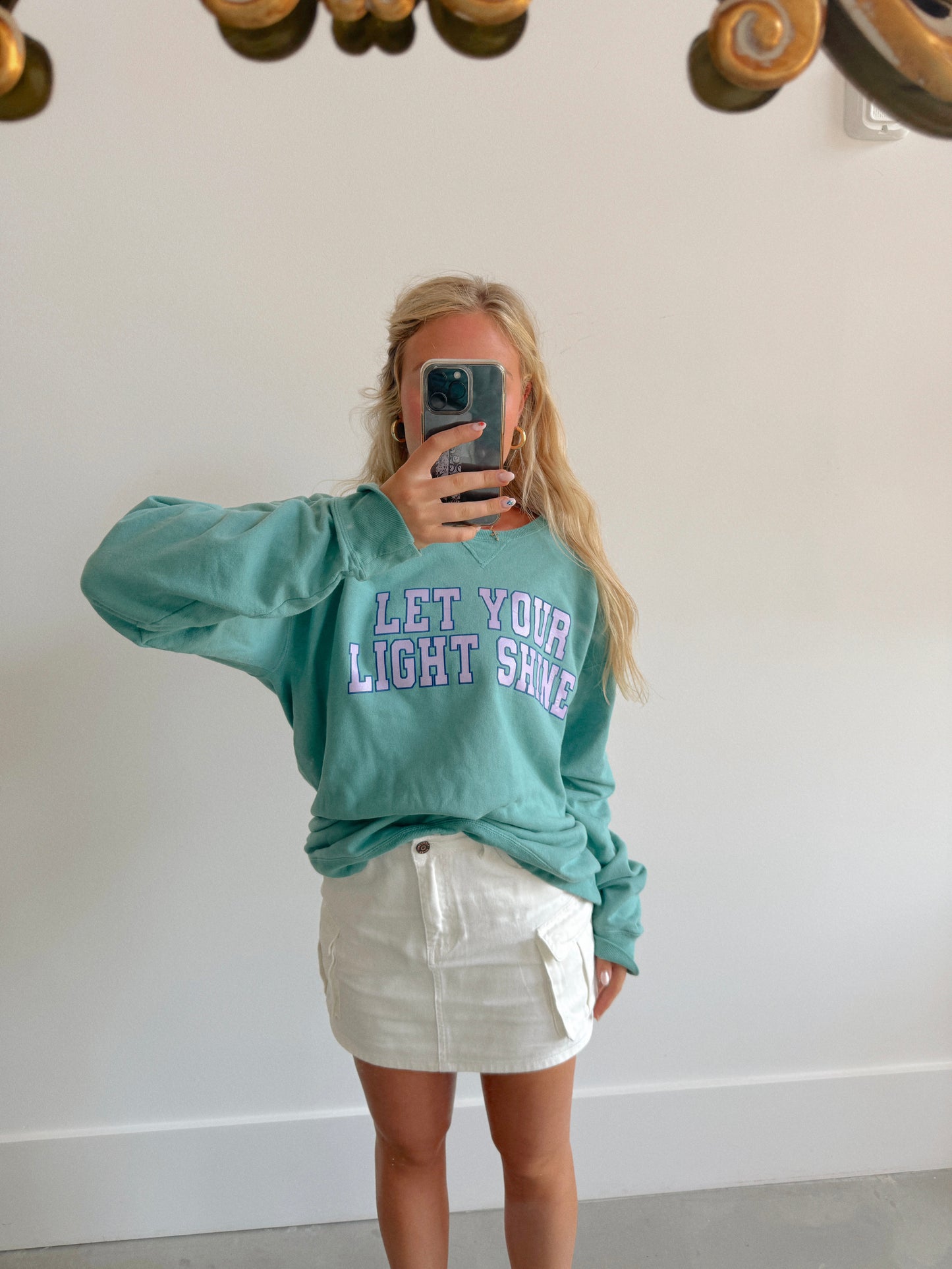 Matthew 5:16 Let Your Light Shine Crewneck