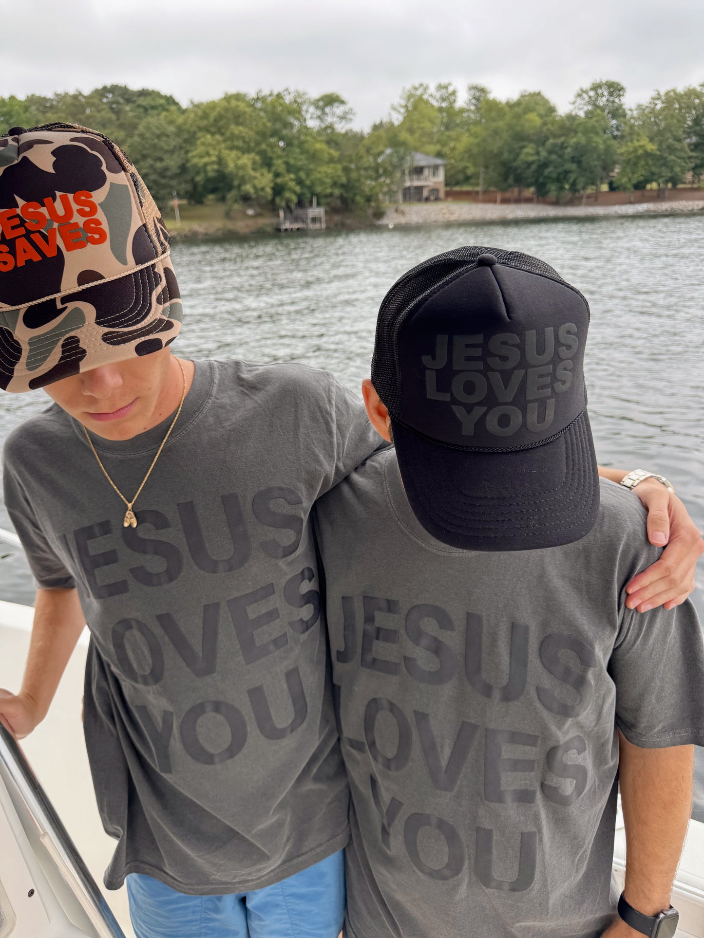 Jesus Saves Duck Camo Trucker Hat