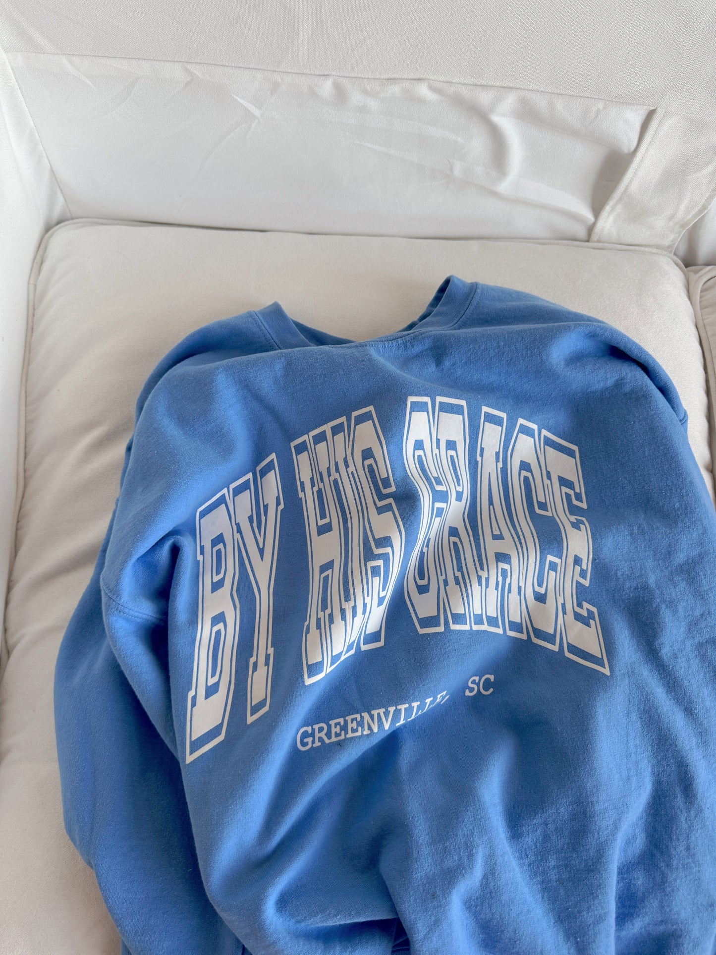 Retro BHG Varsity Pullover - Carolina Blue