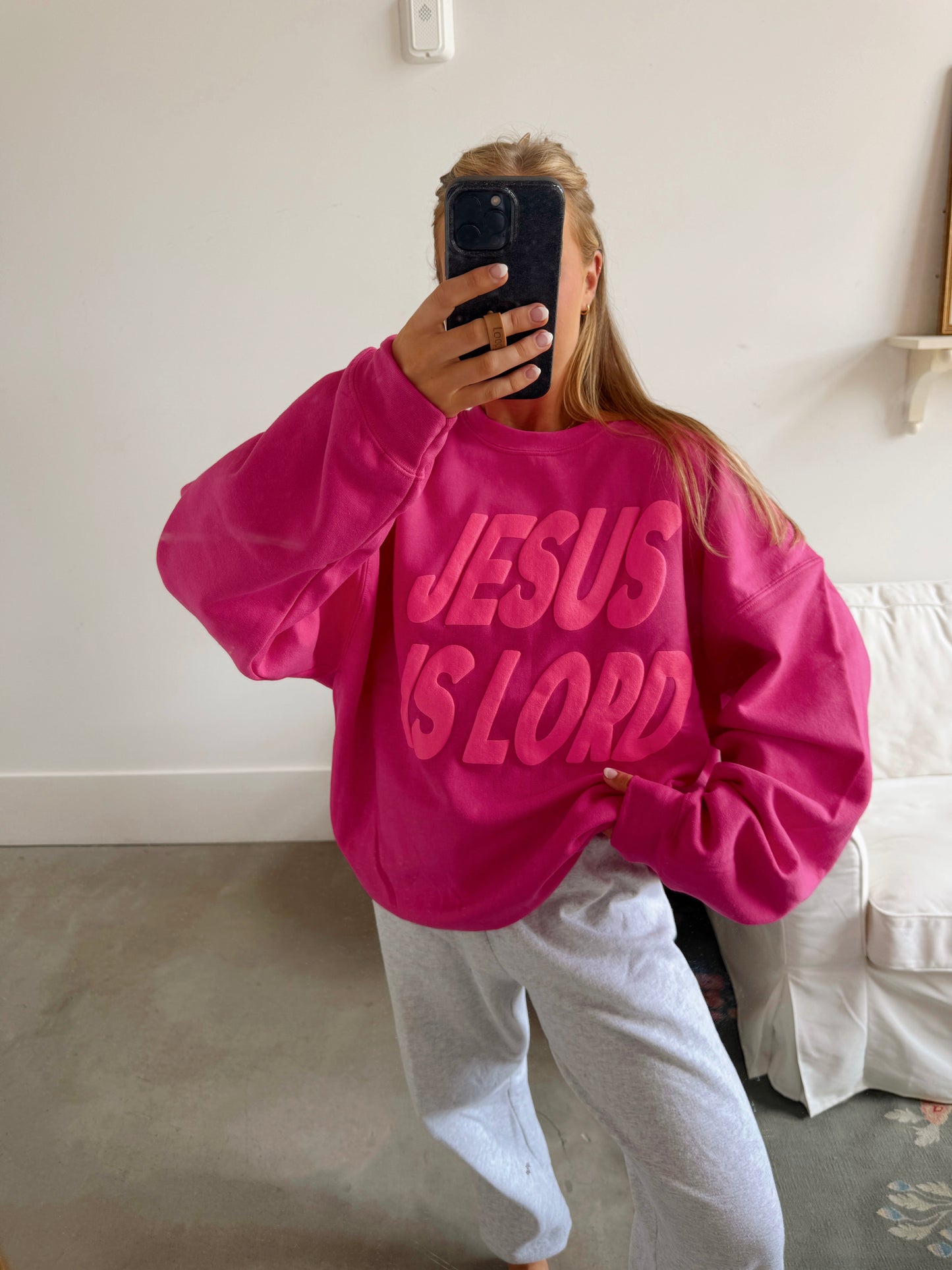 Magenta Jesus Is Lord Pullover