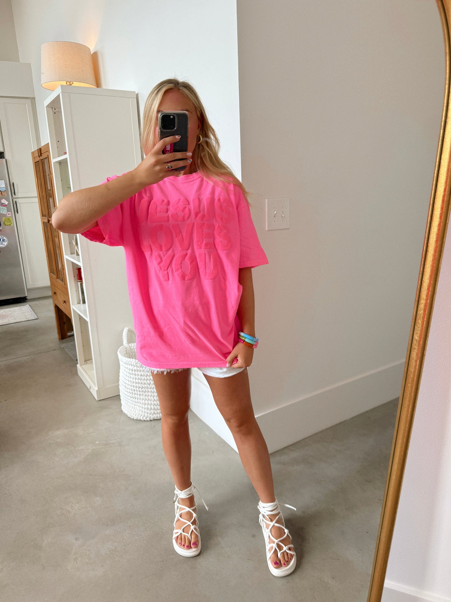 JLY Comfort Colors Tee - Neon Pink