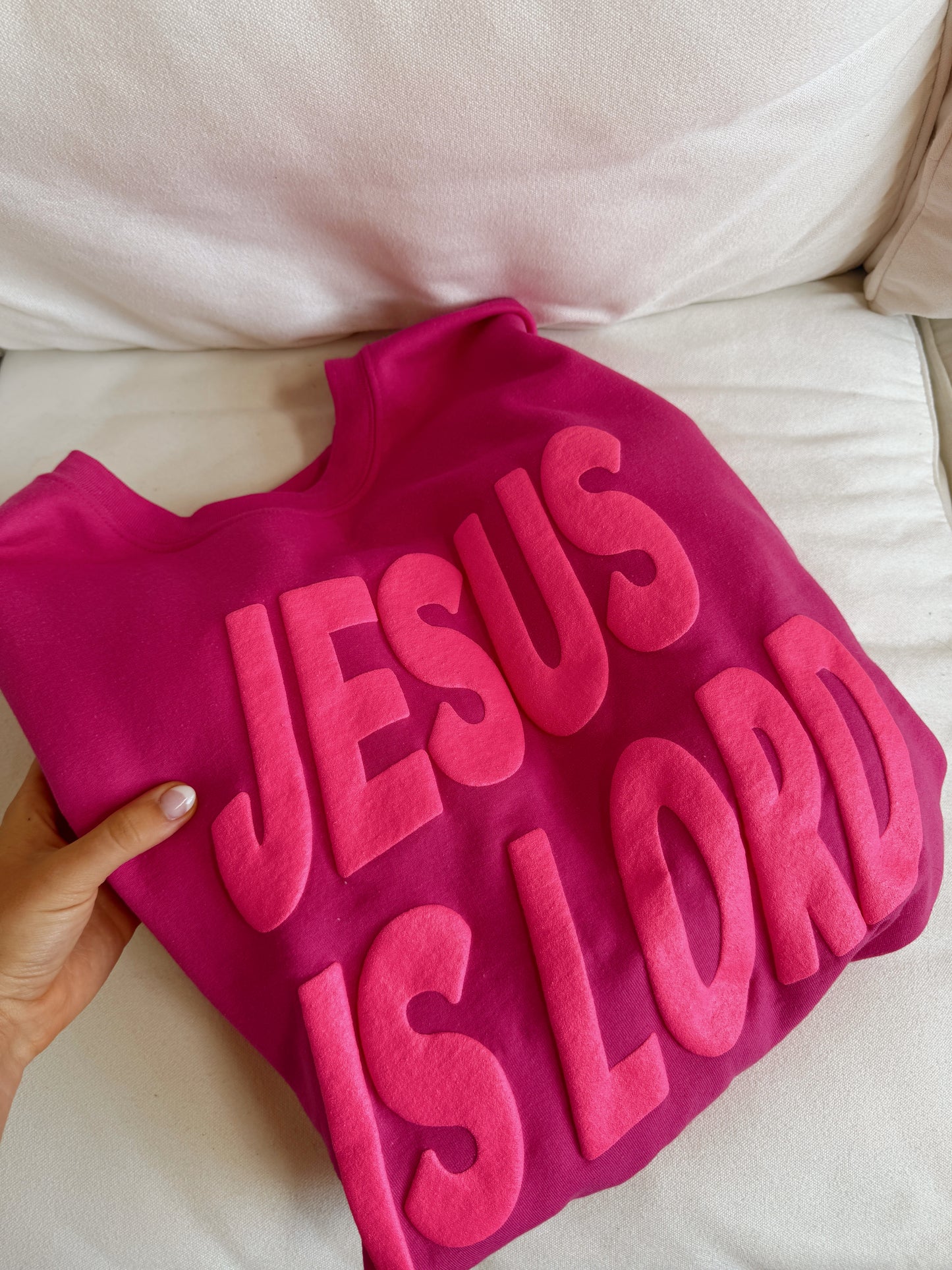 Magenta Jesus Is Lord Pullover