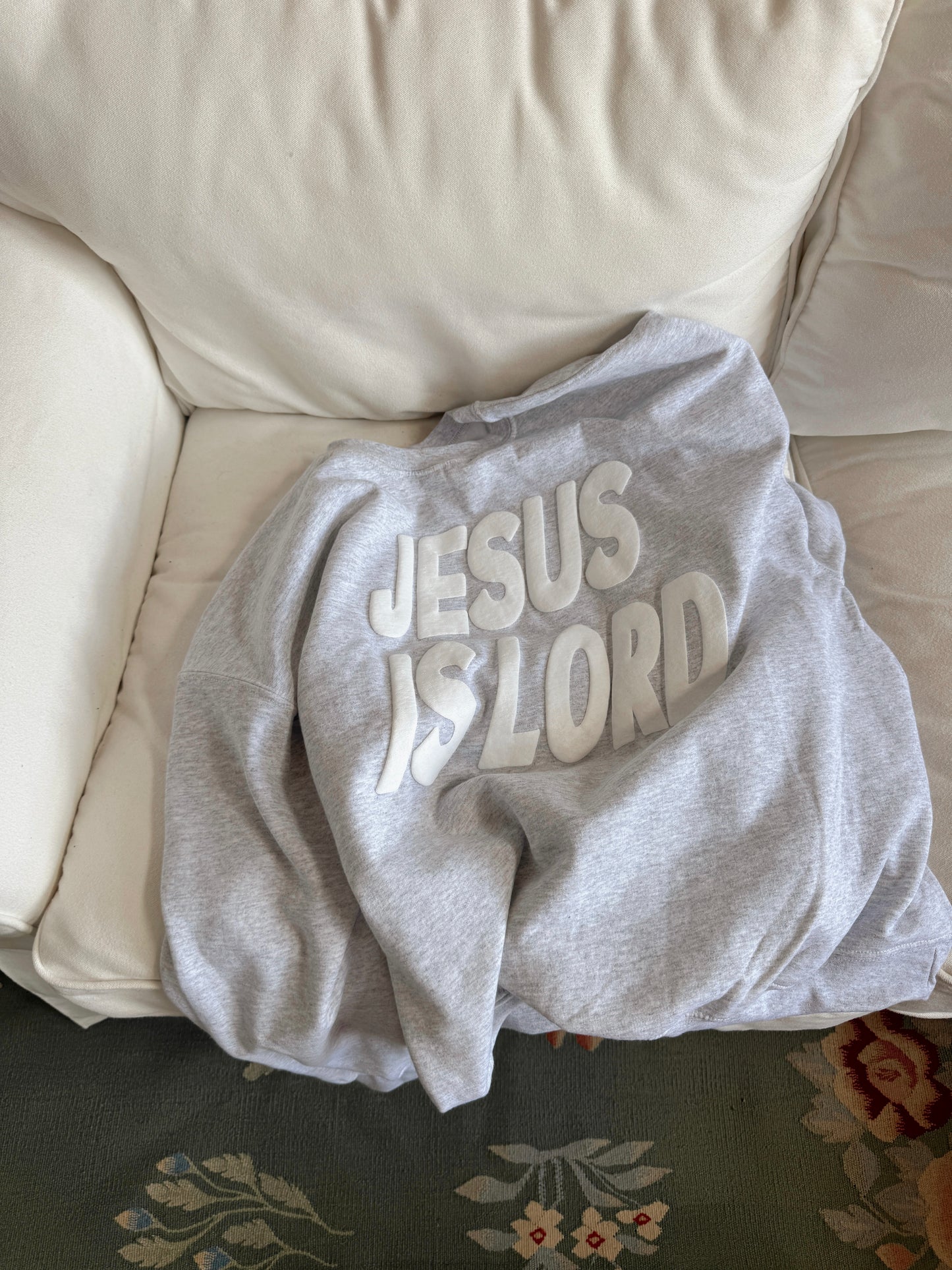 Light Gray Jesus Is Lord Pullover