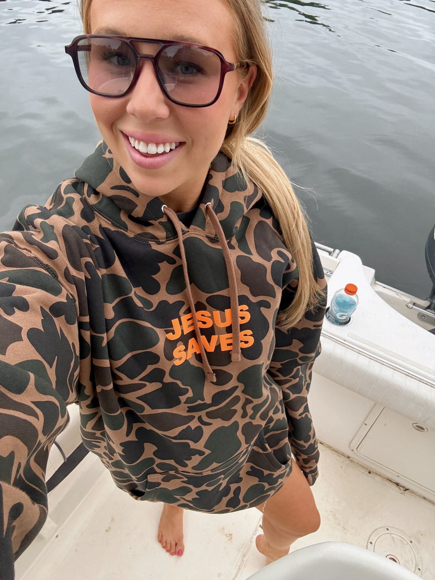 Jesus Saves Duck Camo Hoodie