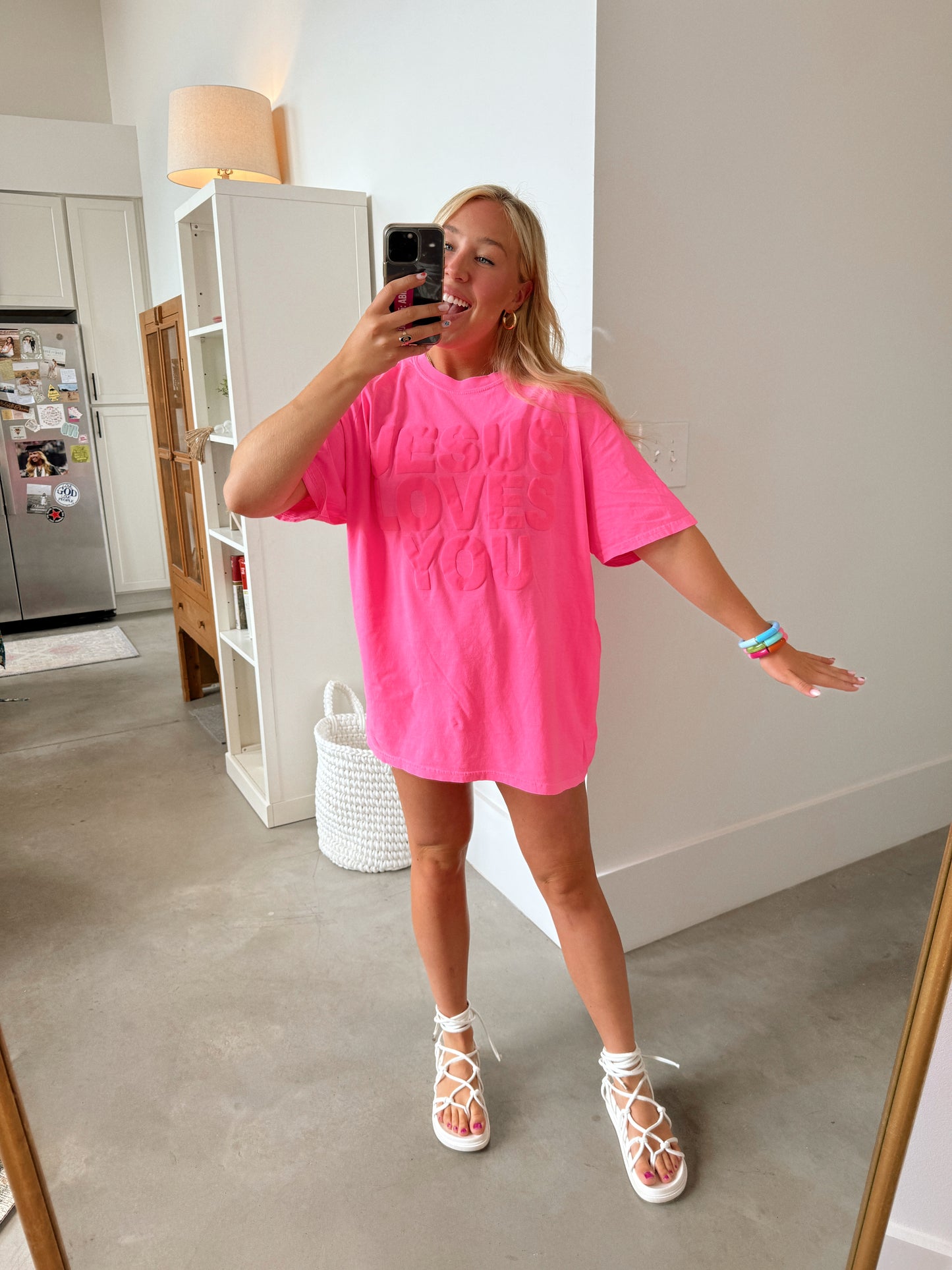 JLY Comfort Colors Tee - Neon Pink