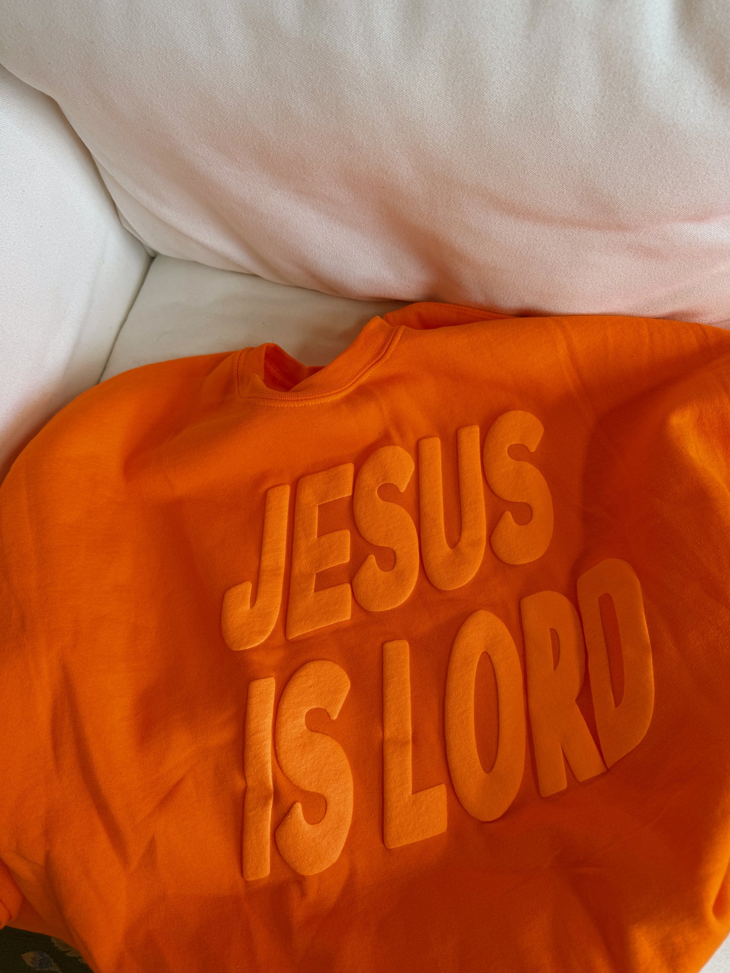 Tropical Orange Jesus Is Lord Pullover