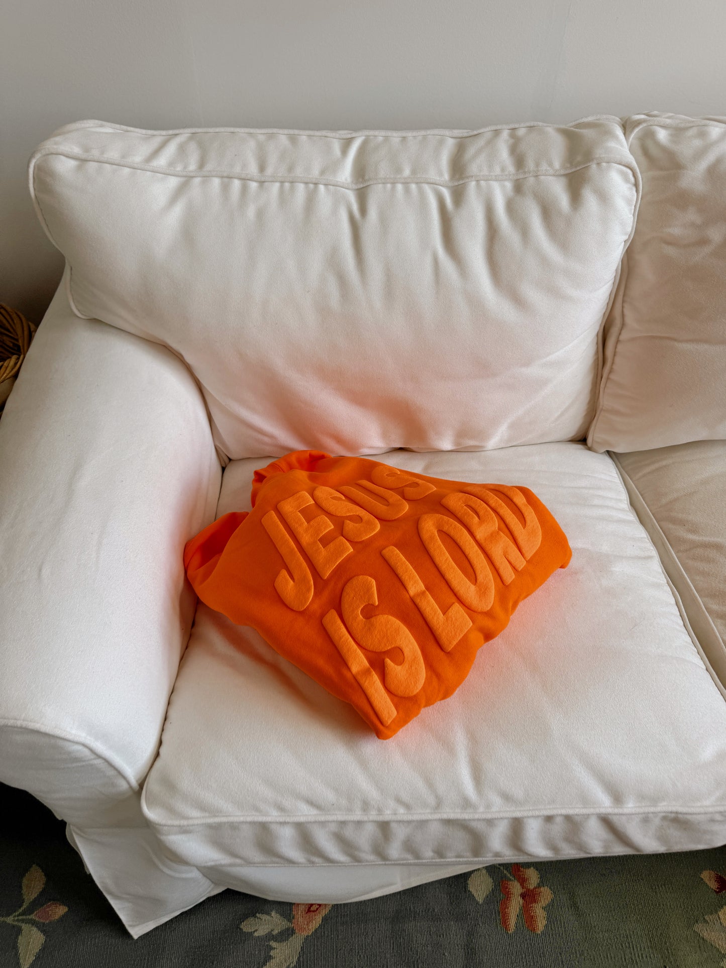 Tropical Orange Jesus Is Lord Pullover
