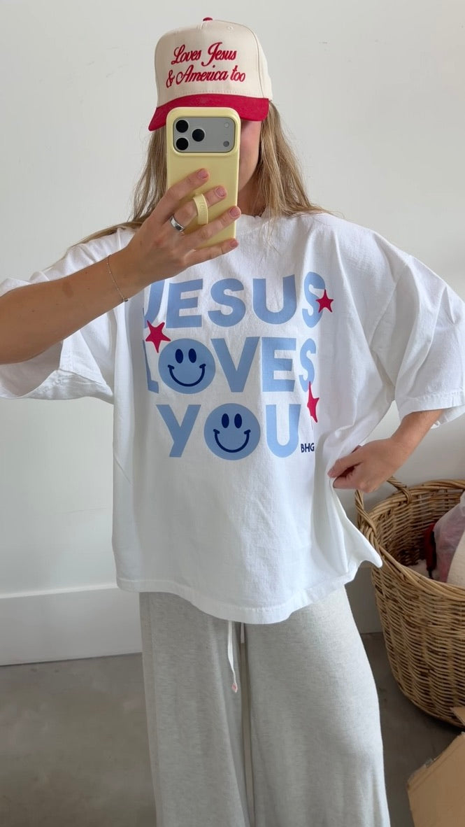 Star Spangled JLY Oversized Boxy Tee