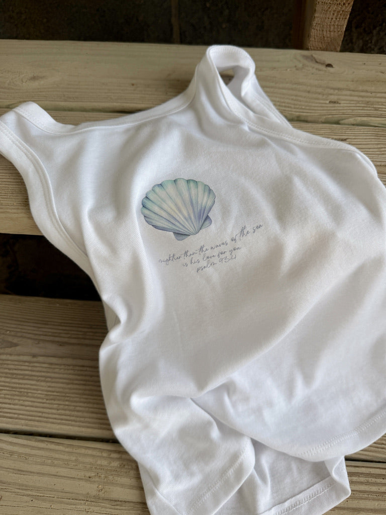 Psalm 93:4 Shell Tank - White