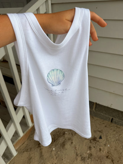 Psalm 93:4 Shell Tank - White