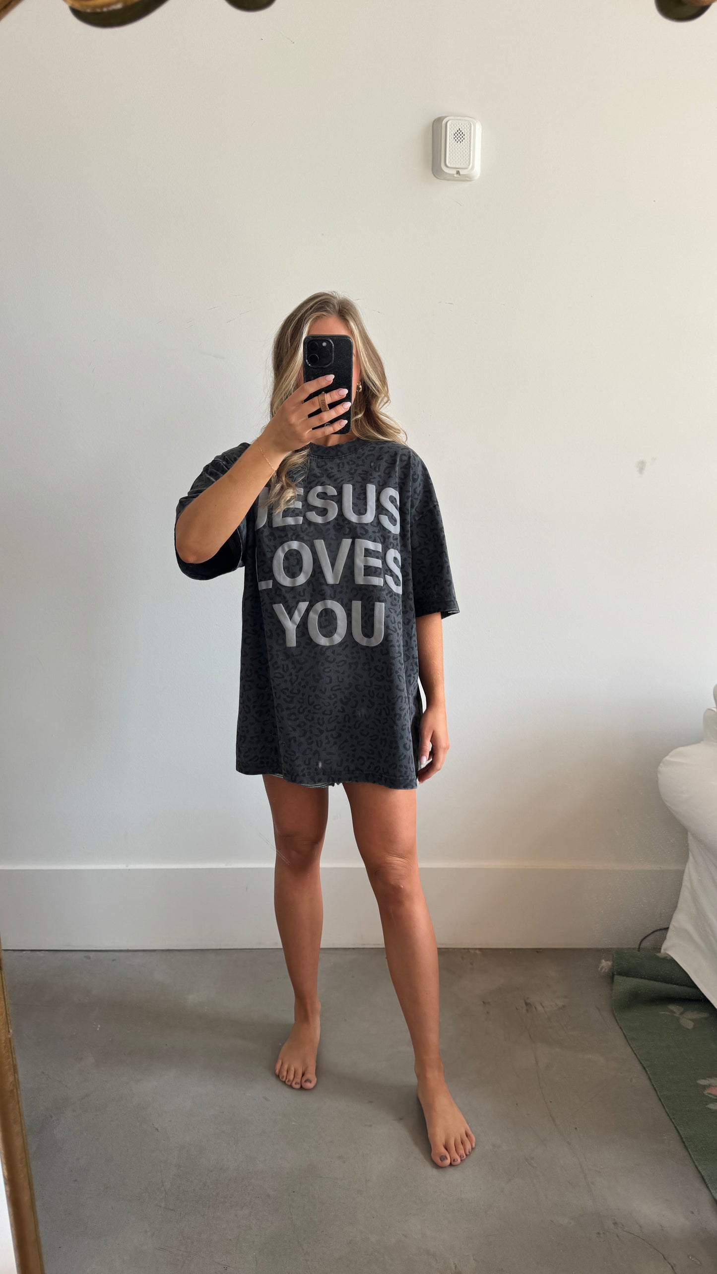 Midnight Leopard Print JLY Cotton Collective Tee