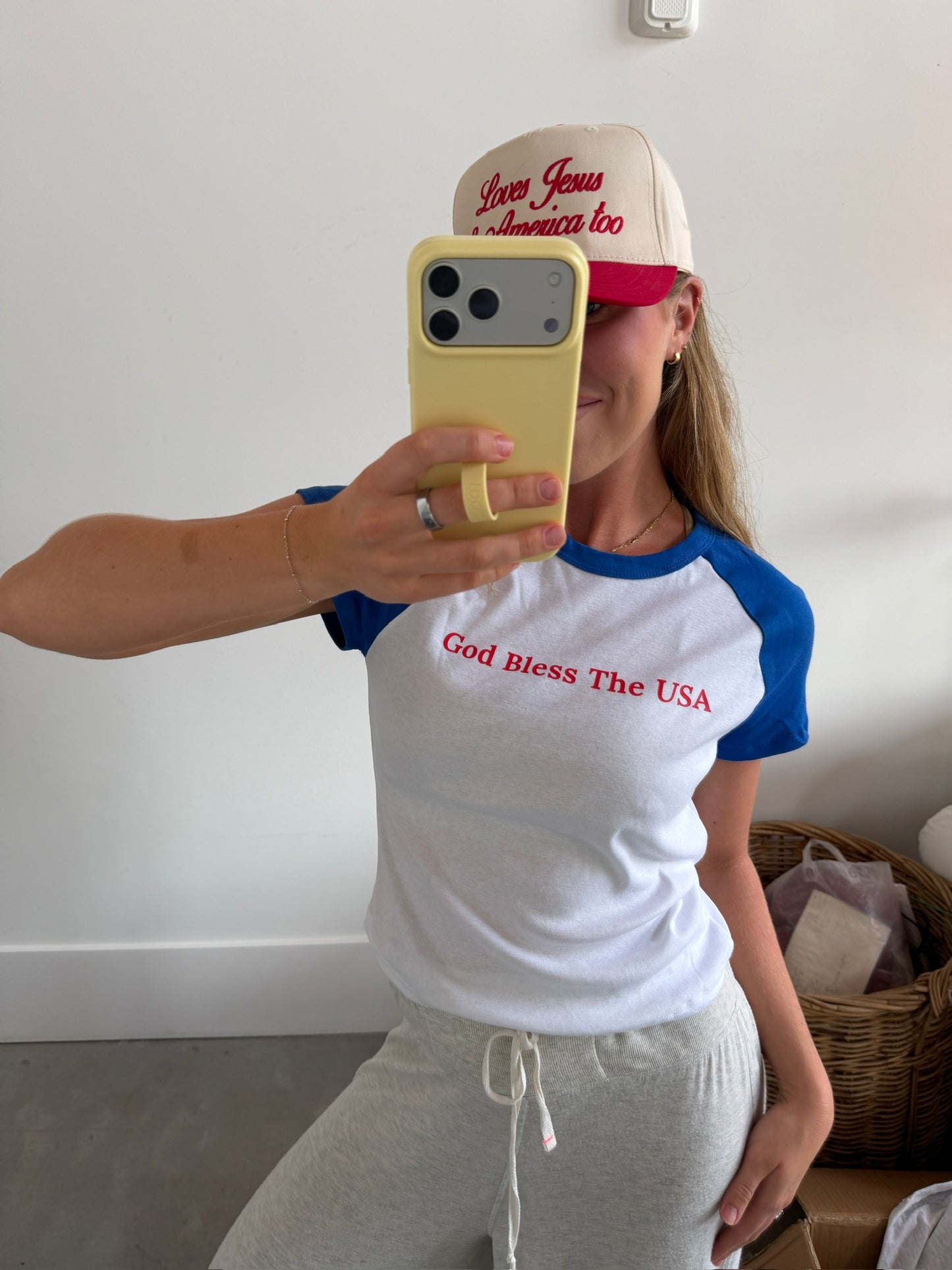 God Bless The USA Baseball Tee