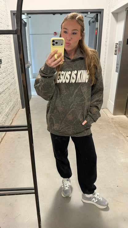 Jesus Is King Camo Hoodie