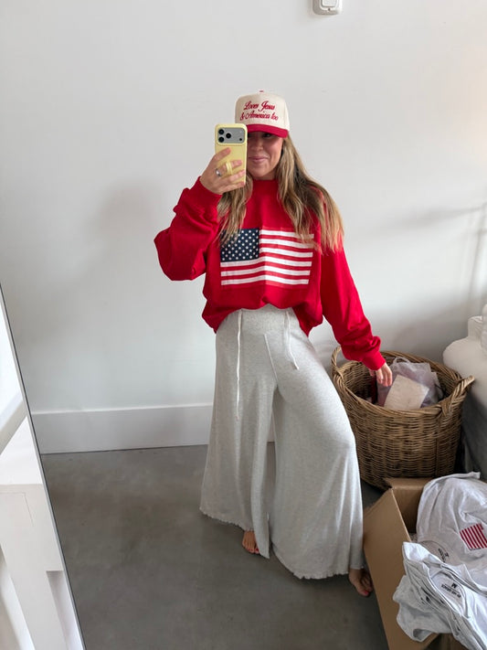 Reversible American Flag / God Bless America Mockneck