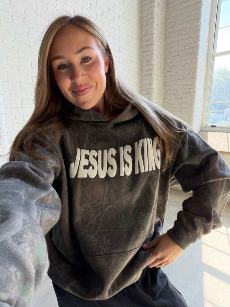 Jesus Is King Camo Hoodie