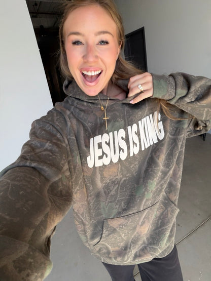 Jesus Is King Camo Hoodie