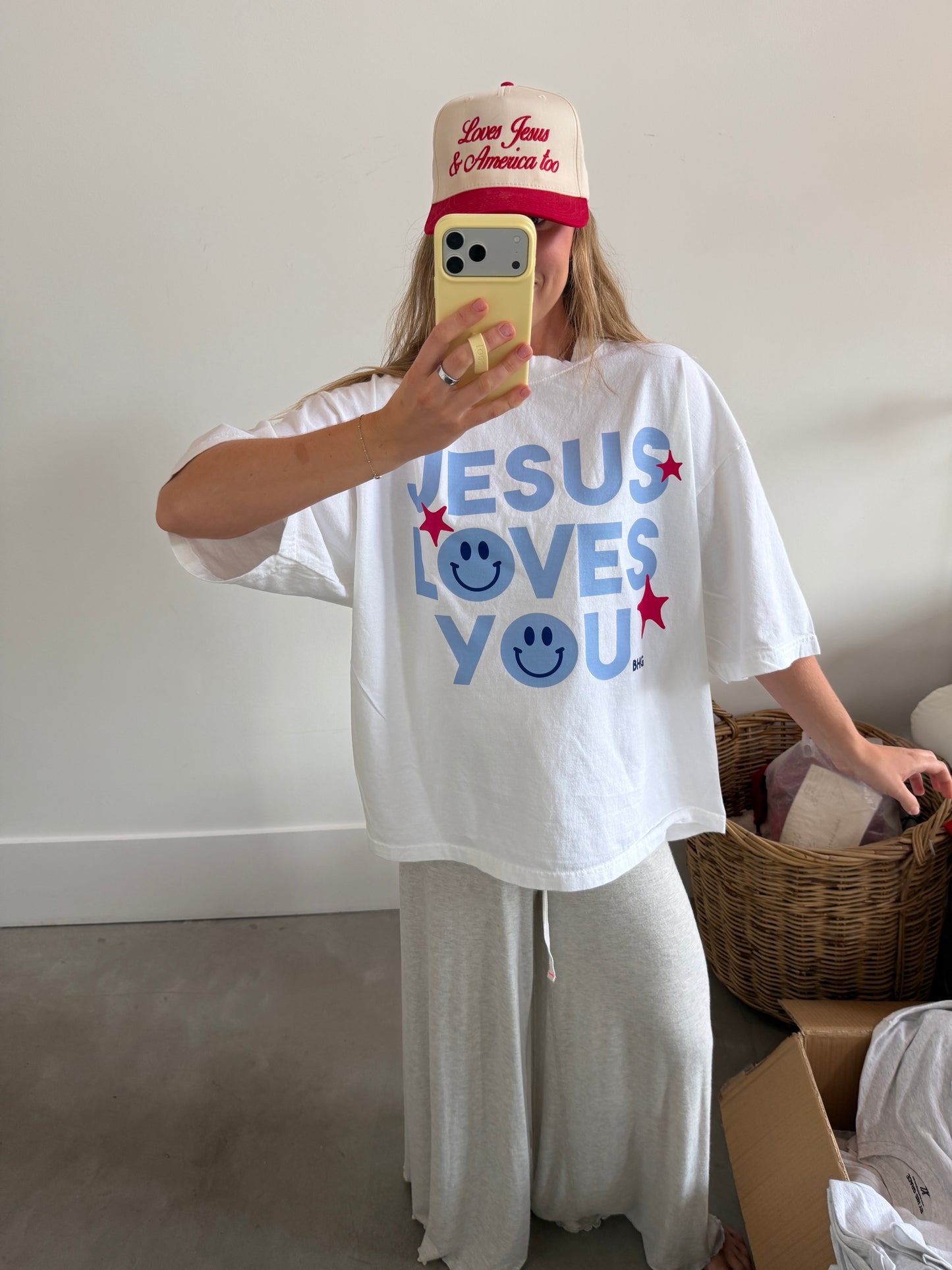 Star Spangled JLY Oversized Boxy Tee